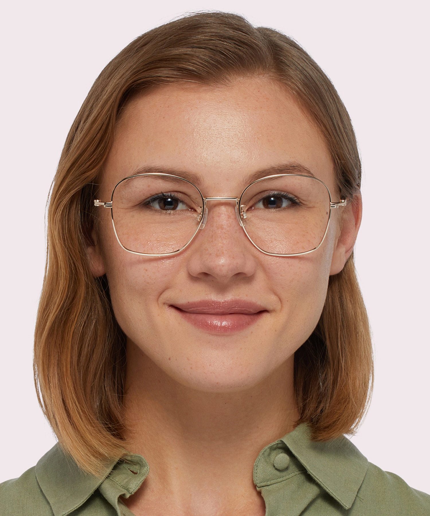 TJ 0072/F Gold MetalEyeglass Frames for Women for Glasses Direct