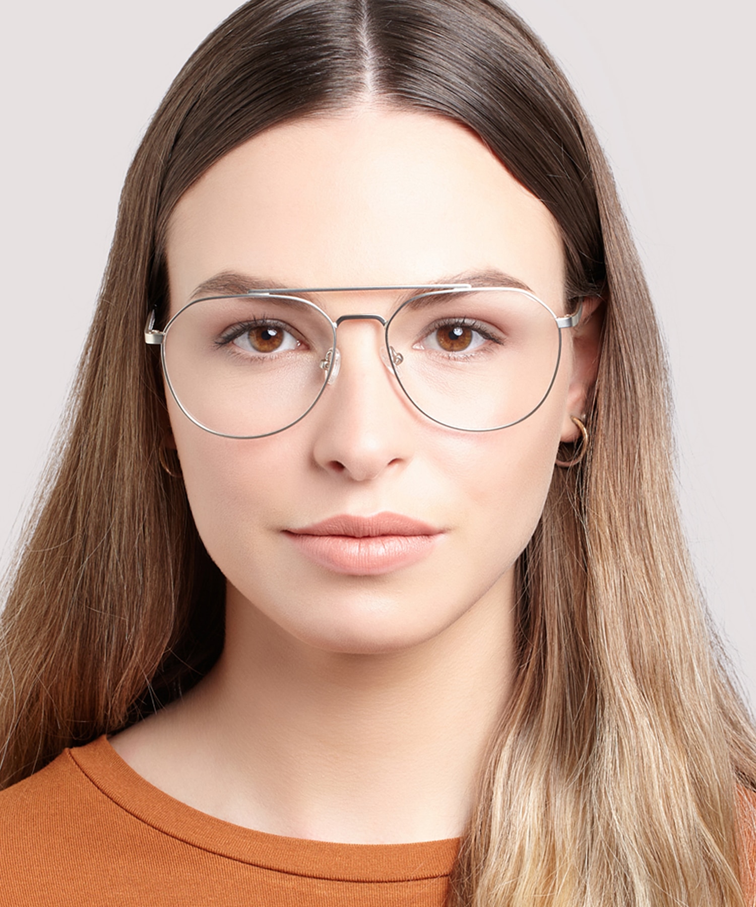 Colby Matte Gold MetalEyeglass Frames for Women for Glasses Direct
