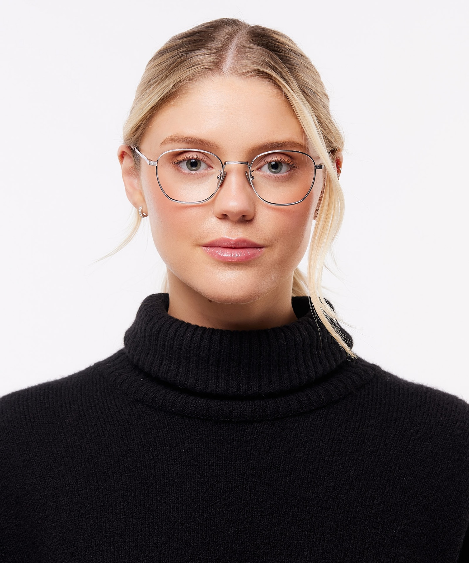 PH1230TD Shiny Brushed Silver TitaniumEyeglass Frames for Women for Glasses Direct