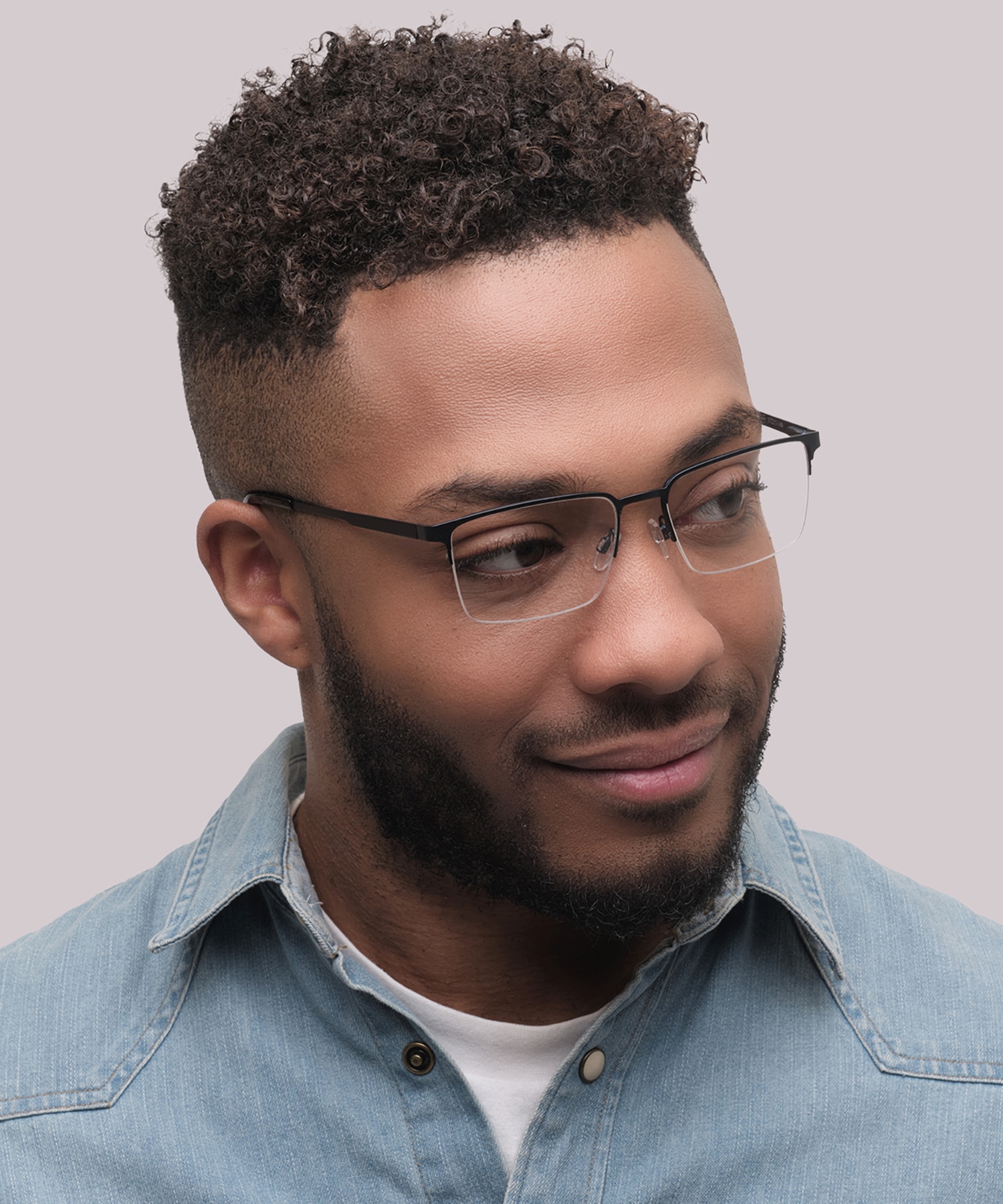Hector Matte Navy MetalEyeglass Frames for Men for Glasses Direct