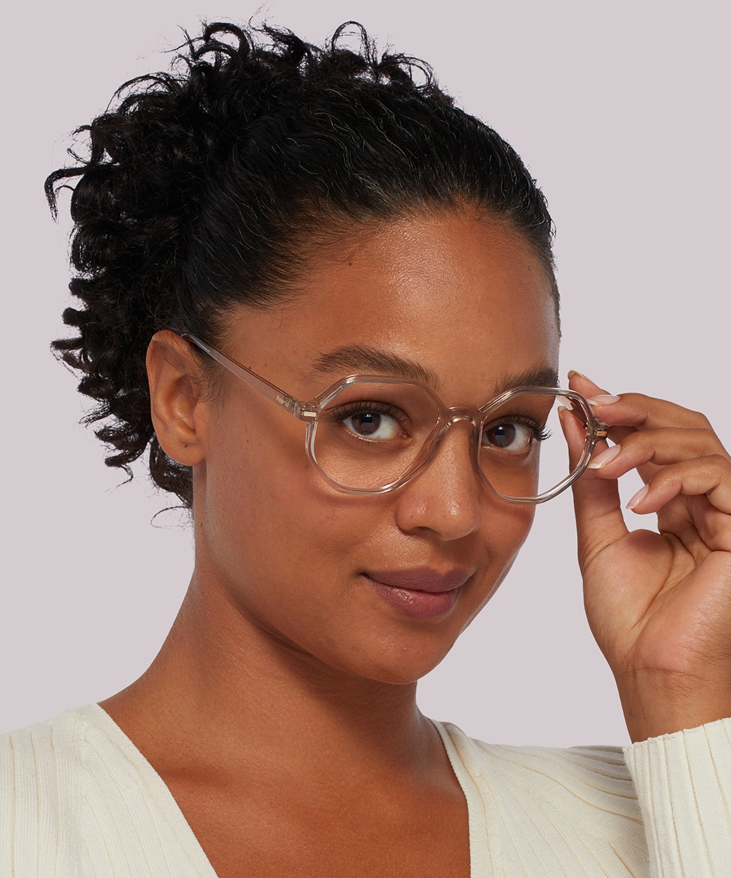 PLD D433 Brown Light PlasticEyeglass Frames for Women for Glasses Direct