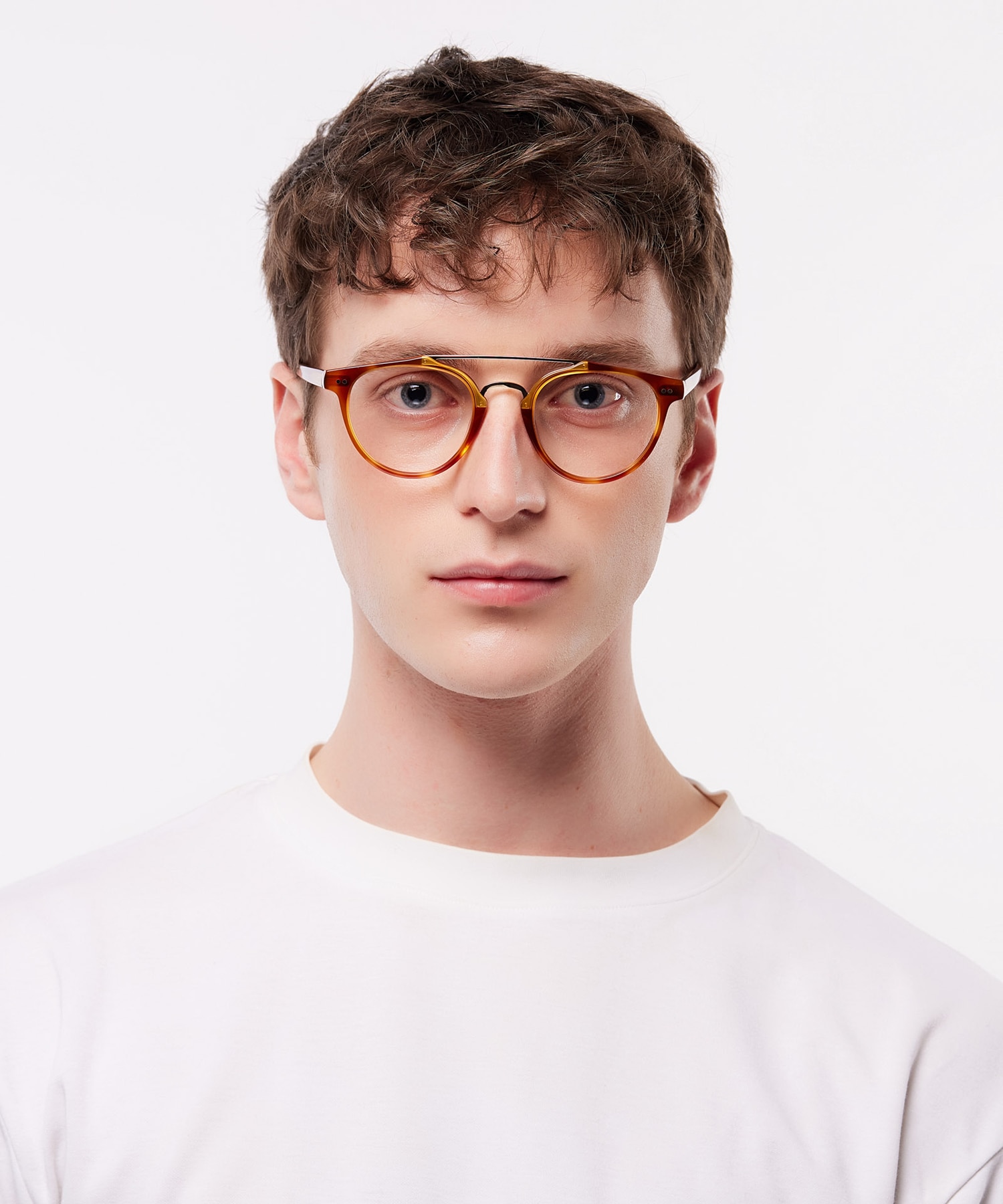 Keaton Honey Havana & Gold AcetateEyeglass Frames for Men for Glasses Direct