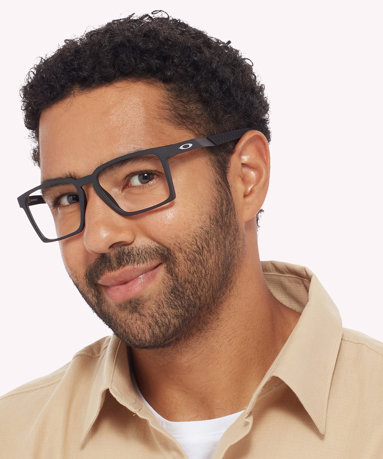 Exchange Satin Black PlasticEyeglass Frames for Men for Glasses Direct