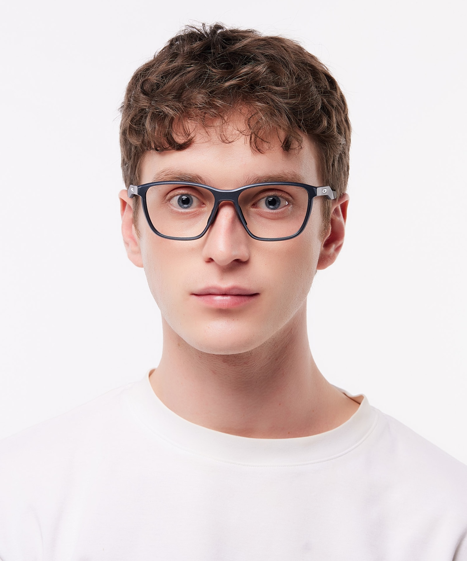 Futurity RS Matte Blue Steel PlasticSunglass Frames for Men for Glasses Direct