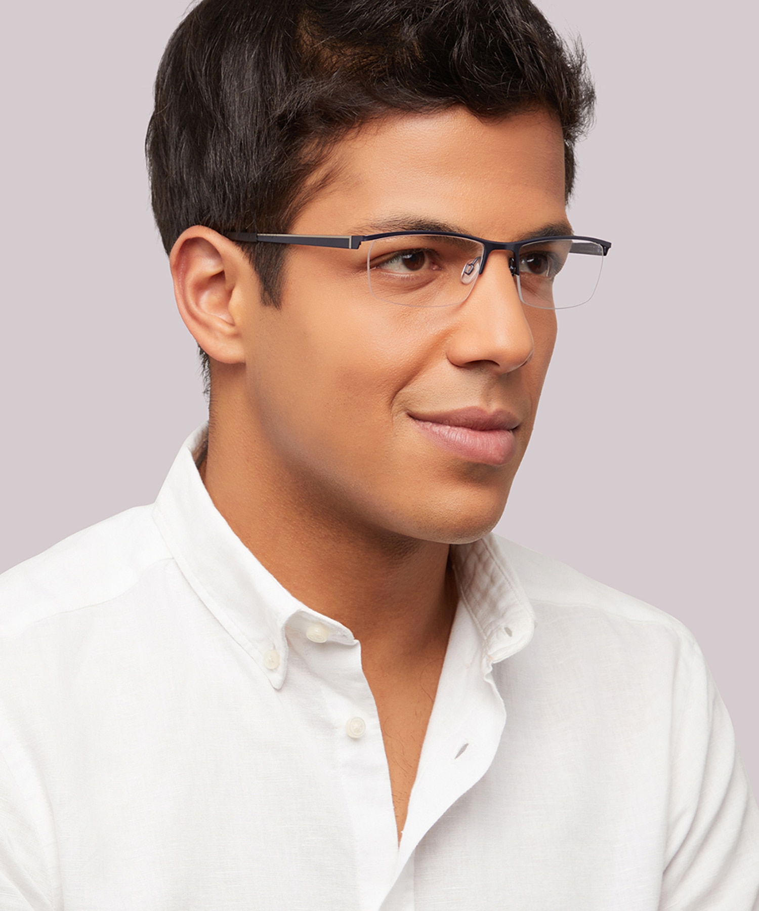 Blazer Matte Navy MetalEyeglass Frames for Men for Glasses Direct