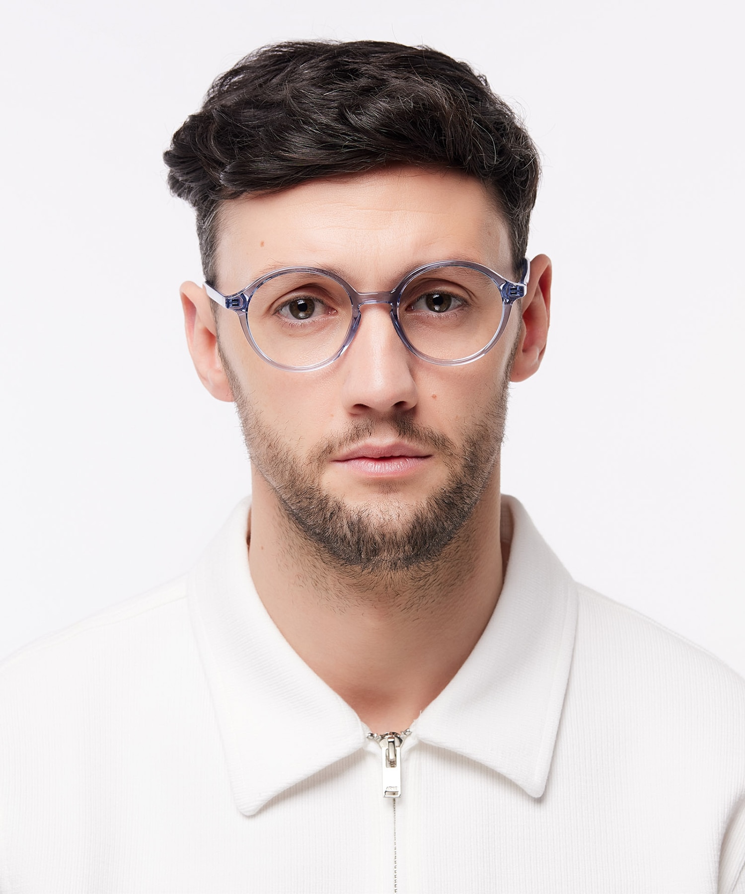 Kasia Crystal Light Blue PlasticEyeglass Frames for Men for Glasses Direct