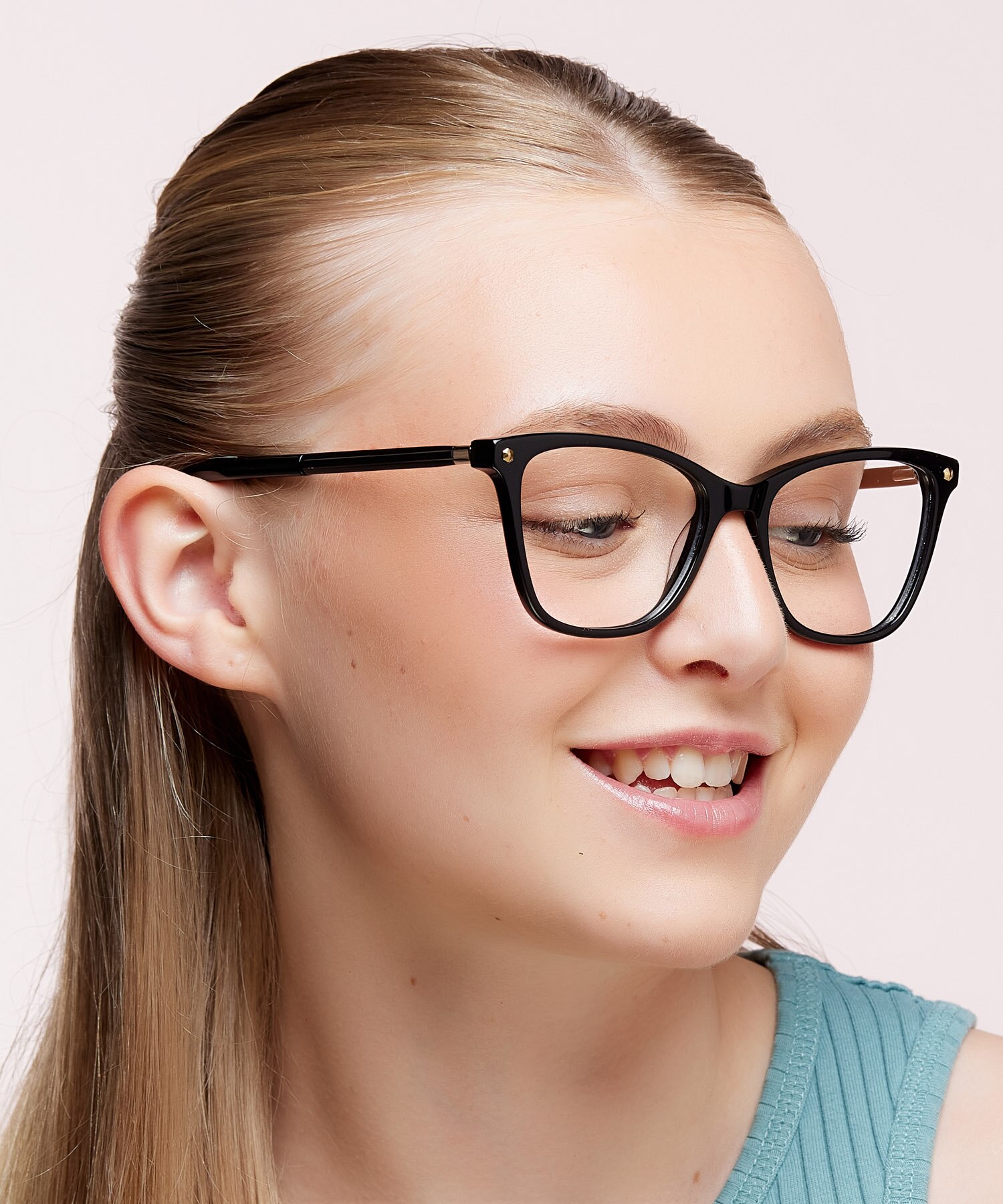 Pompei Black AcetateEyeglass Frames for Women for Glasses Direct