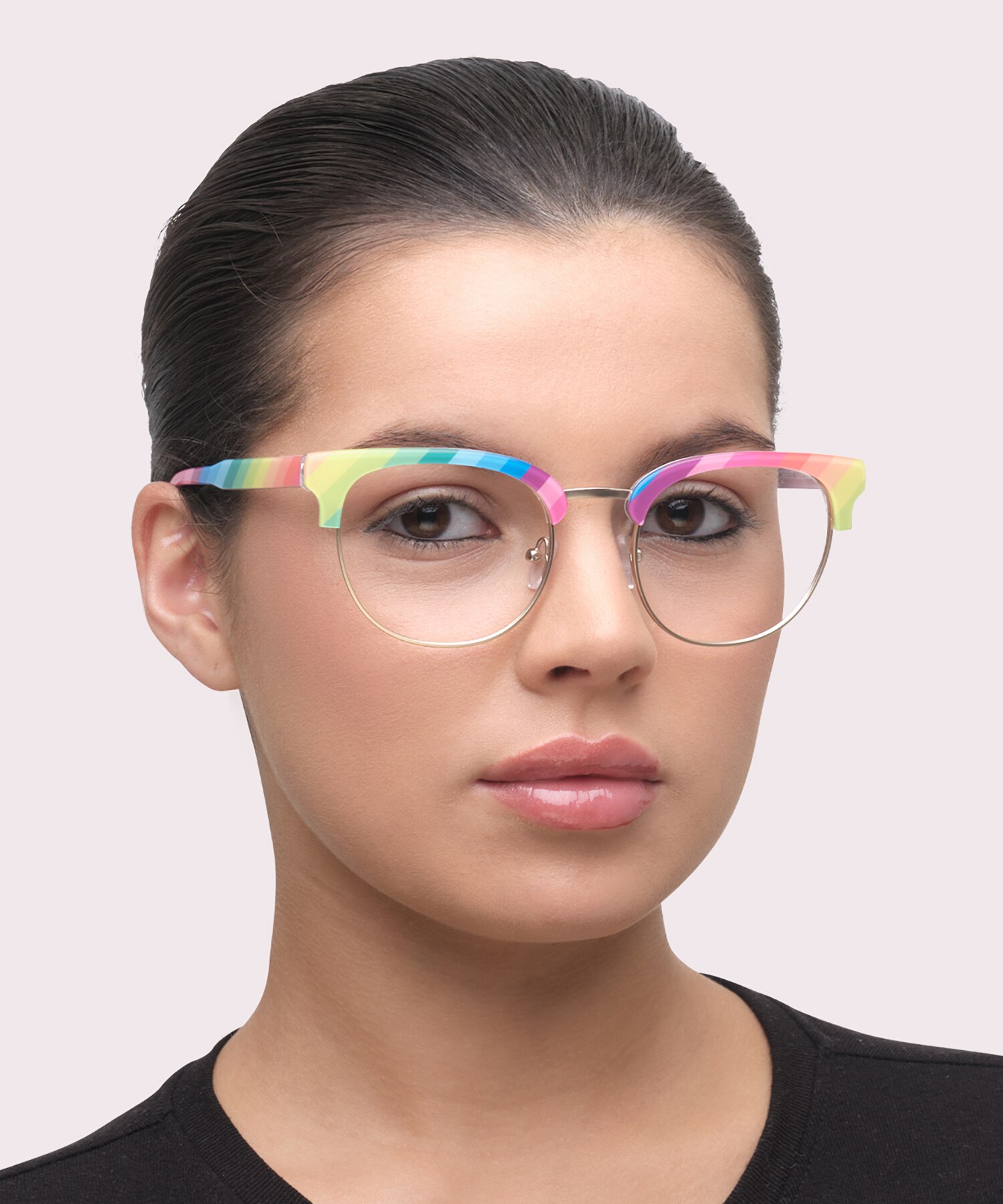 Radiance Clear Crystal & Hd Pattern MetalEyeglass Frames for Women for Glasses Direct