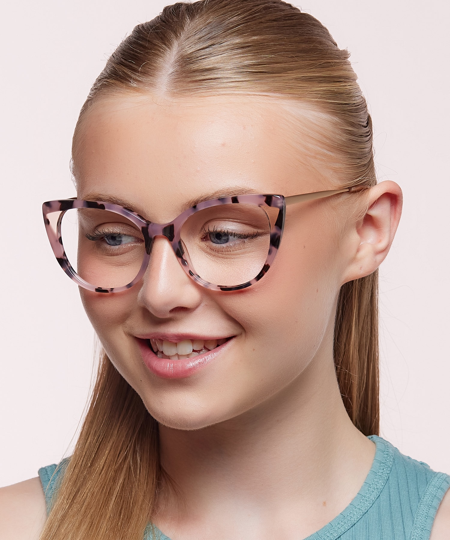Costantino Pink Tortoise AcetateEyeglass Frames for Women for Glasses Direct