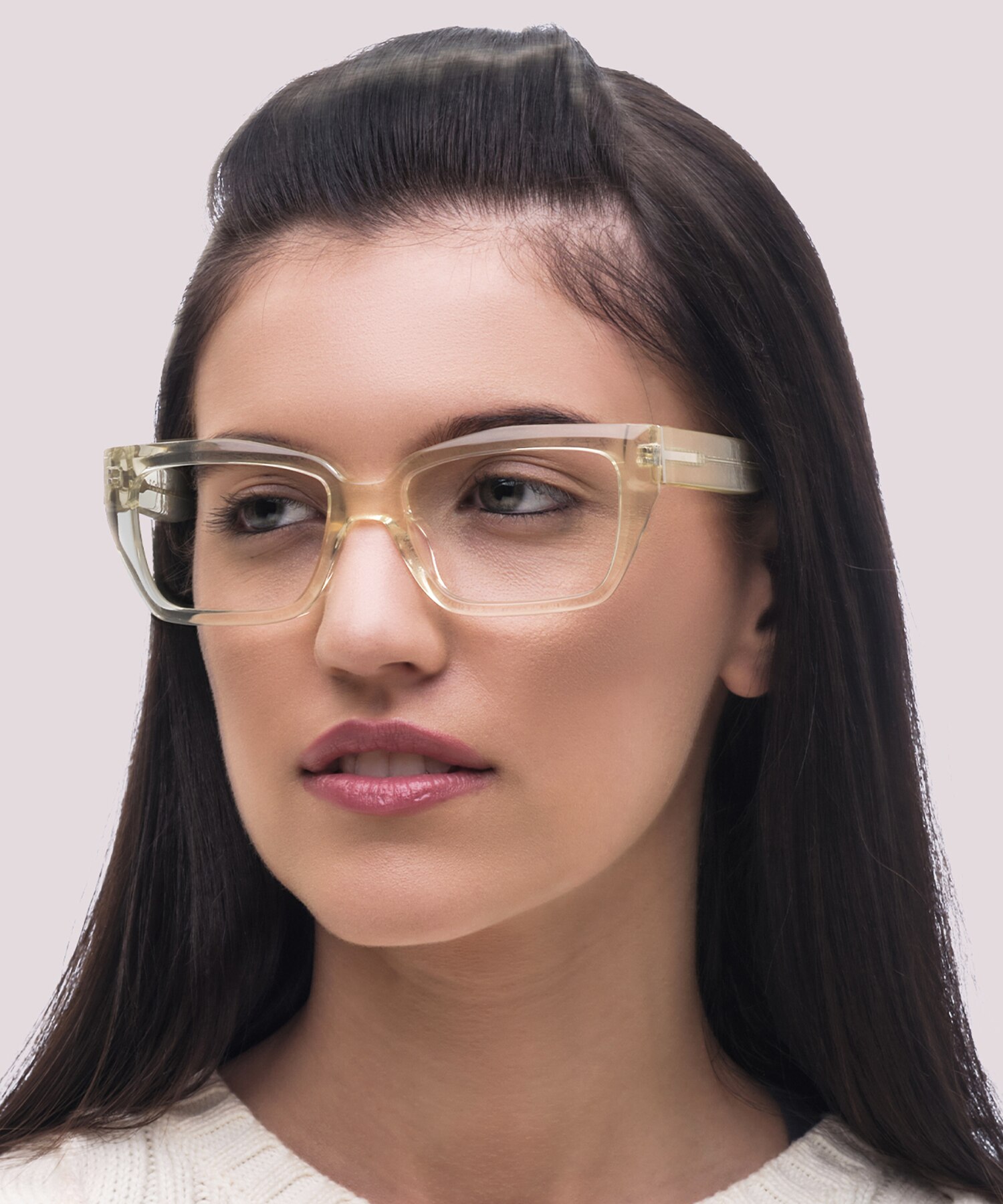 Hallie Crystal Yellow AcetateEyeglass Frames for Women for Glasses Direct