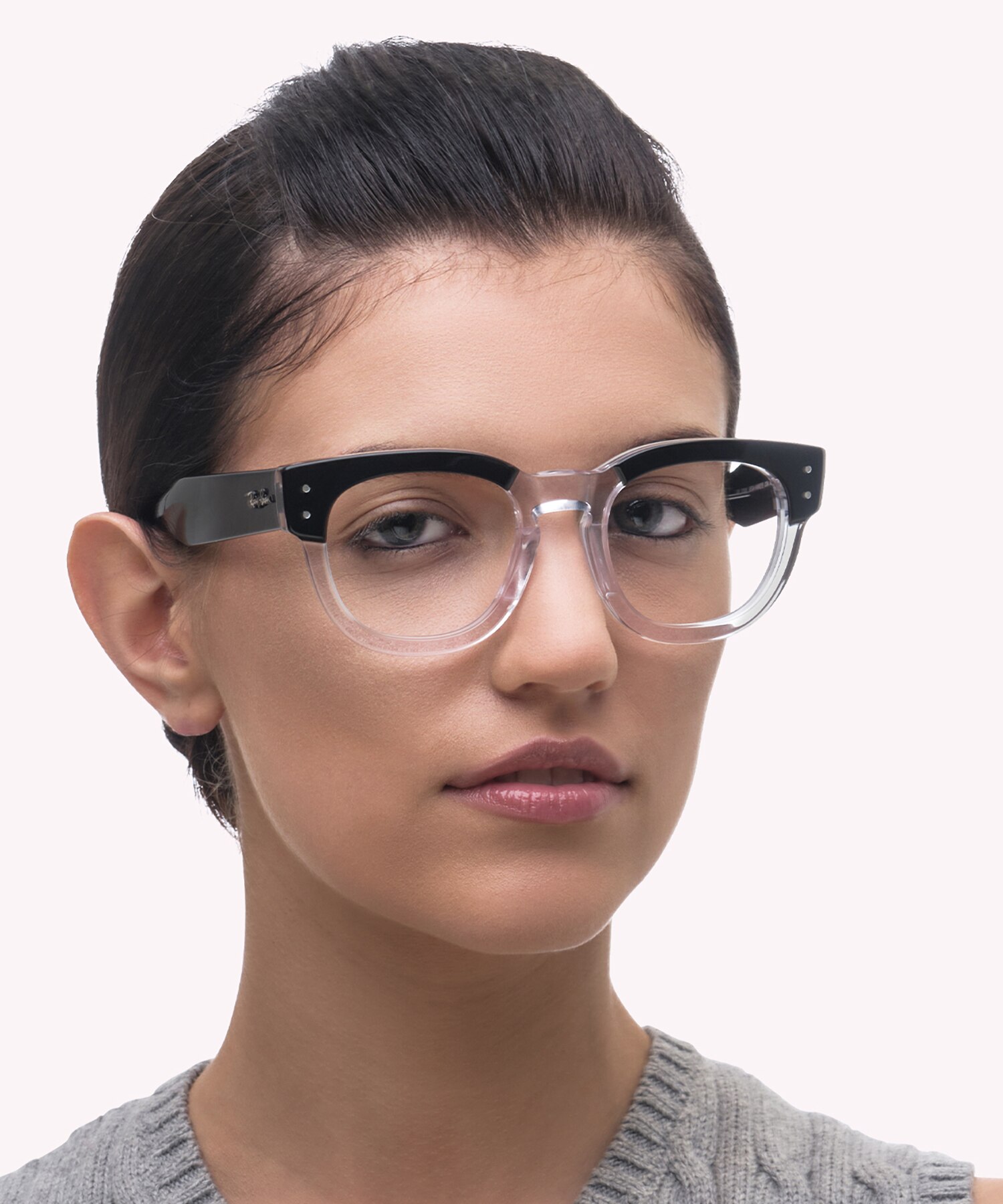 RB0298V Black On Transparent AcetateEyeglass Frames for Women for Glasses Direct