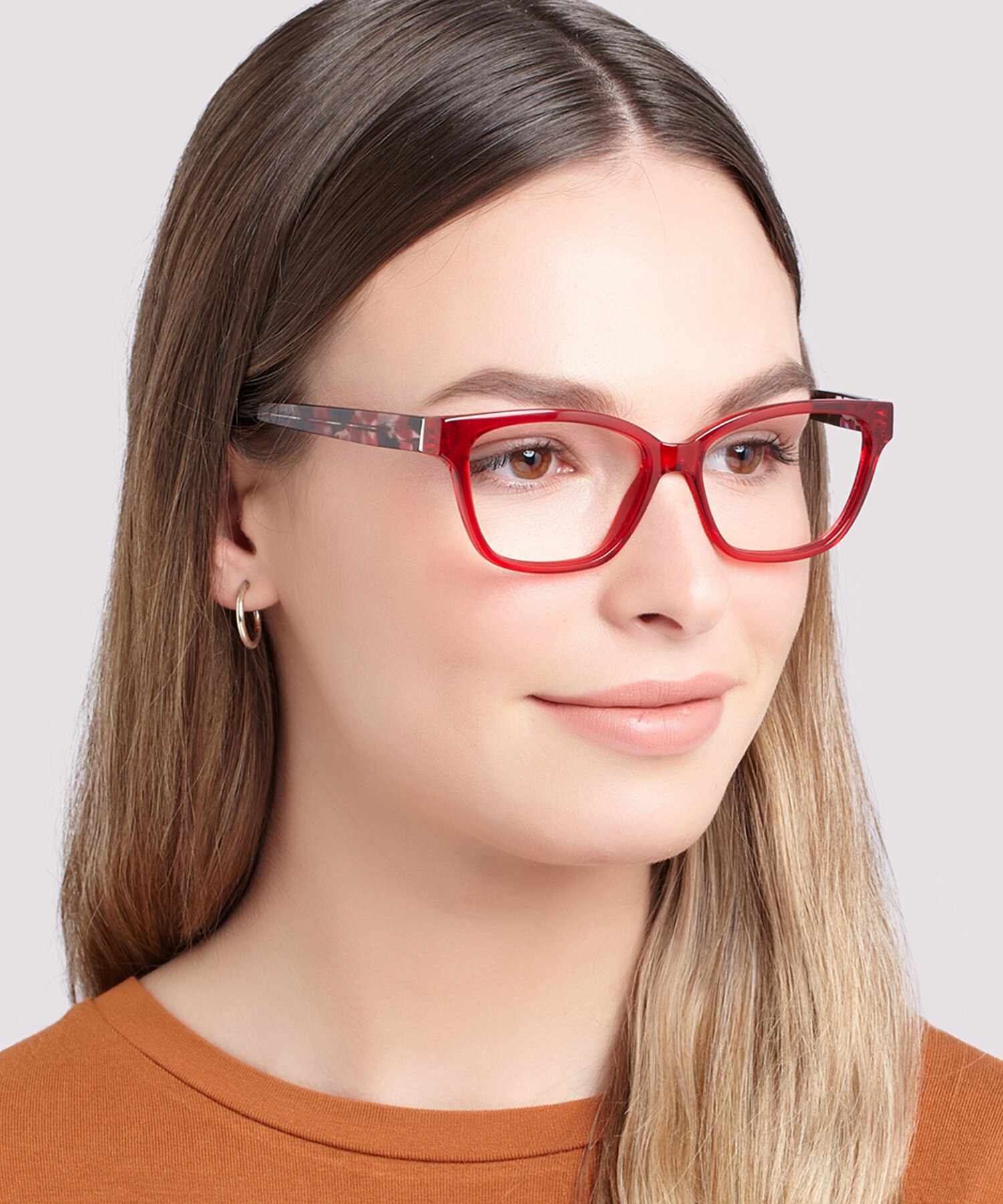 Clara Red AcetateEyeglass Frames for Women for Glasses Direct