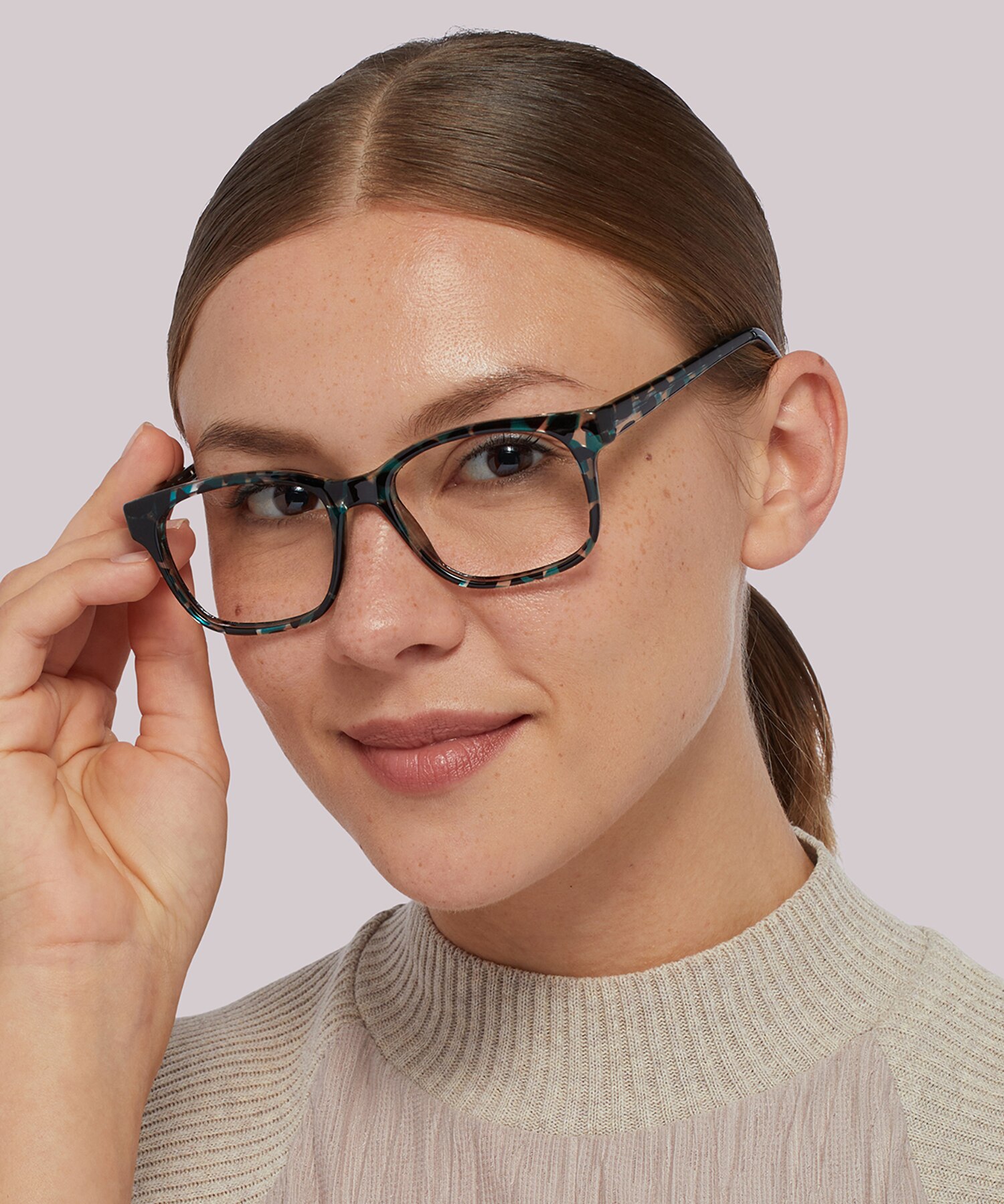 Diallo Blue Pattern PlasticEyeglass Frames for Women for Glasses Direct