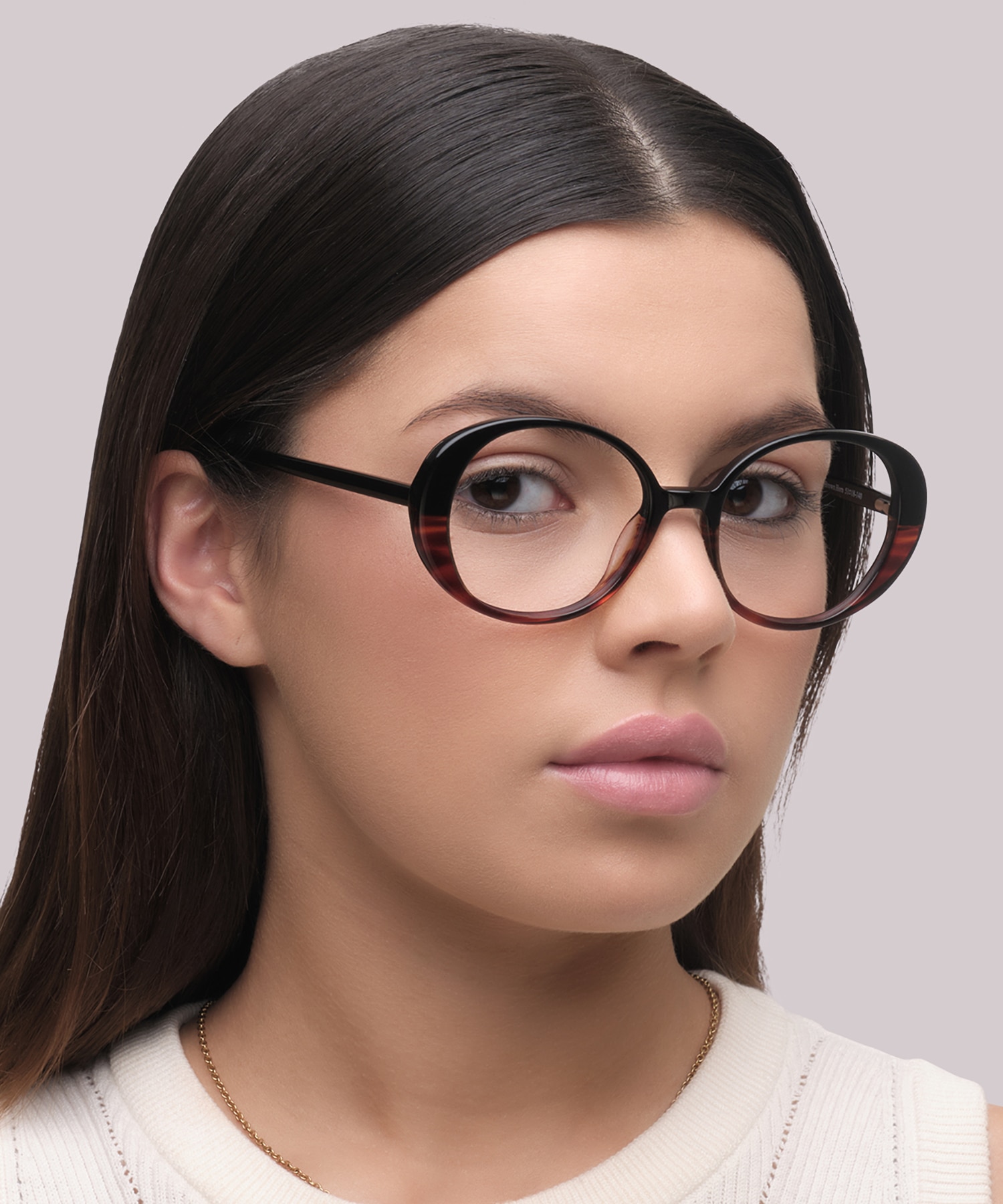 Hattie Gradient Black & Brown Horn AcetateEyeglass Frames for Women for Glasses Direct