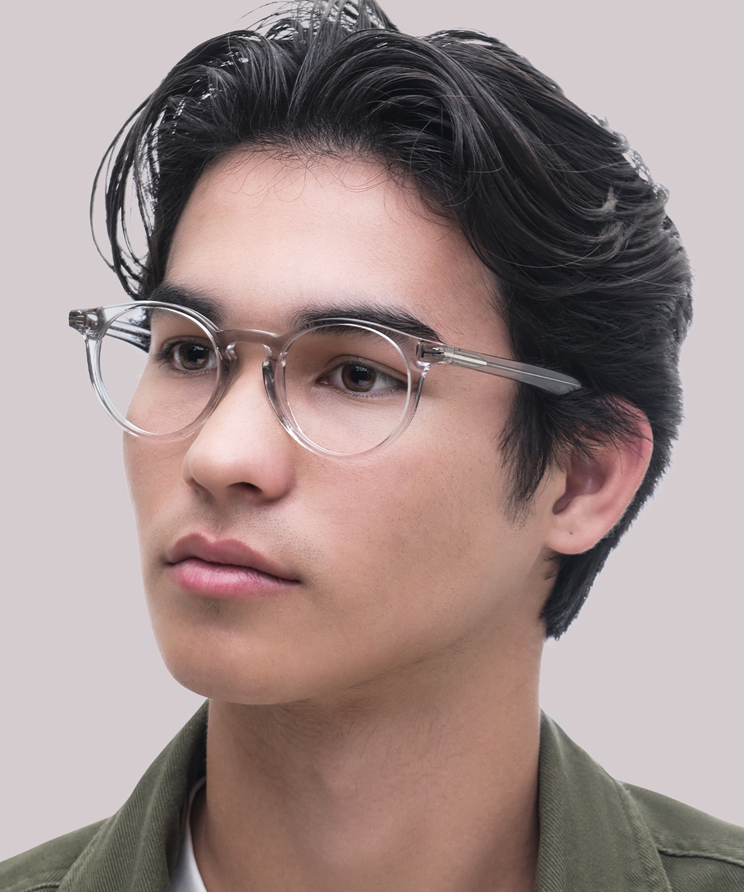 FT5557-B Grey AcetateEyeglass Frames for Men for Glasses Direct