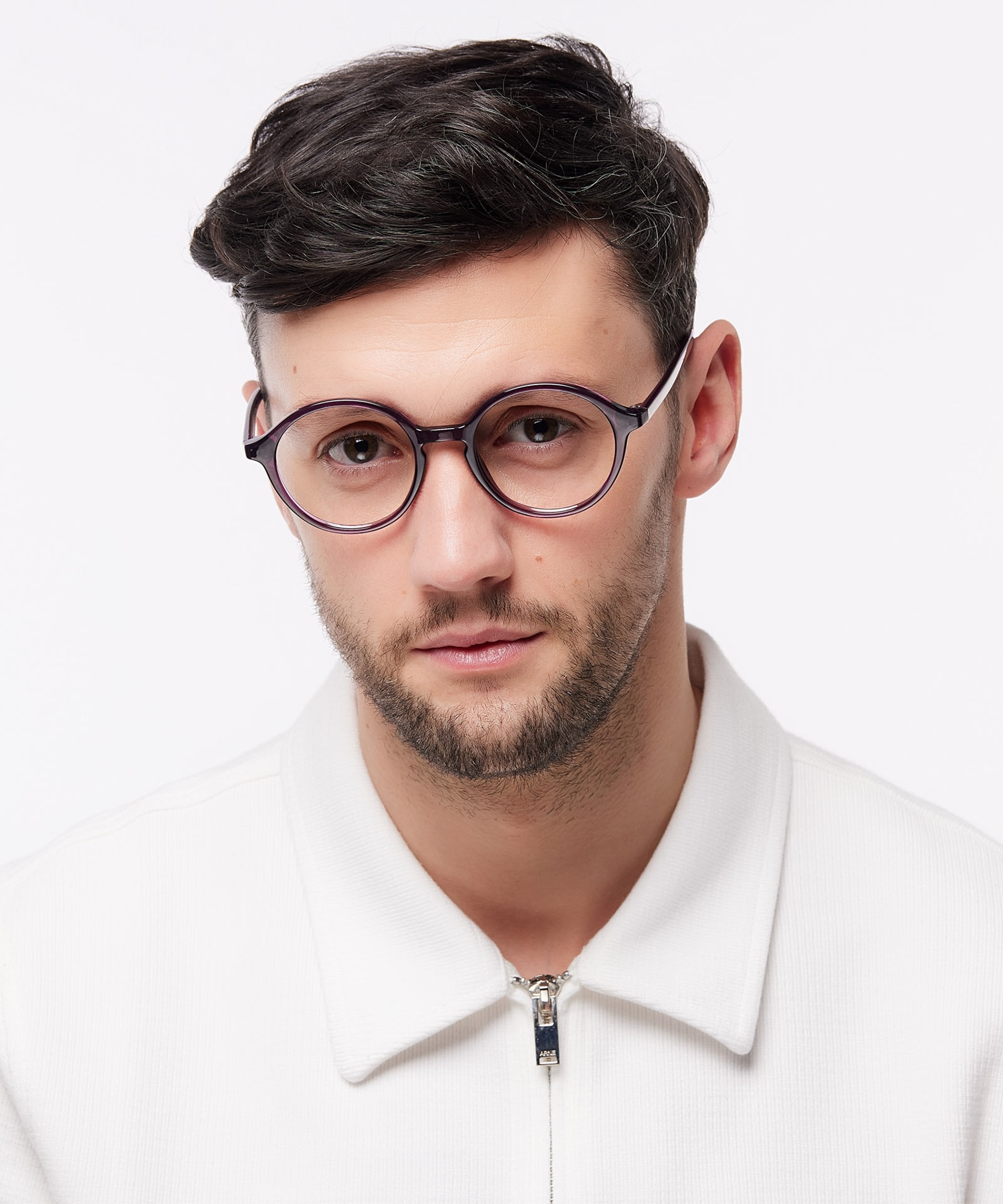 Kasia Crystal Purple PlasticSunglass Frames for Men for Glasses Direct