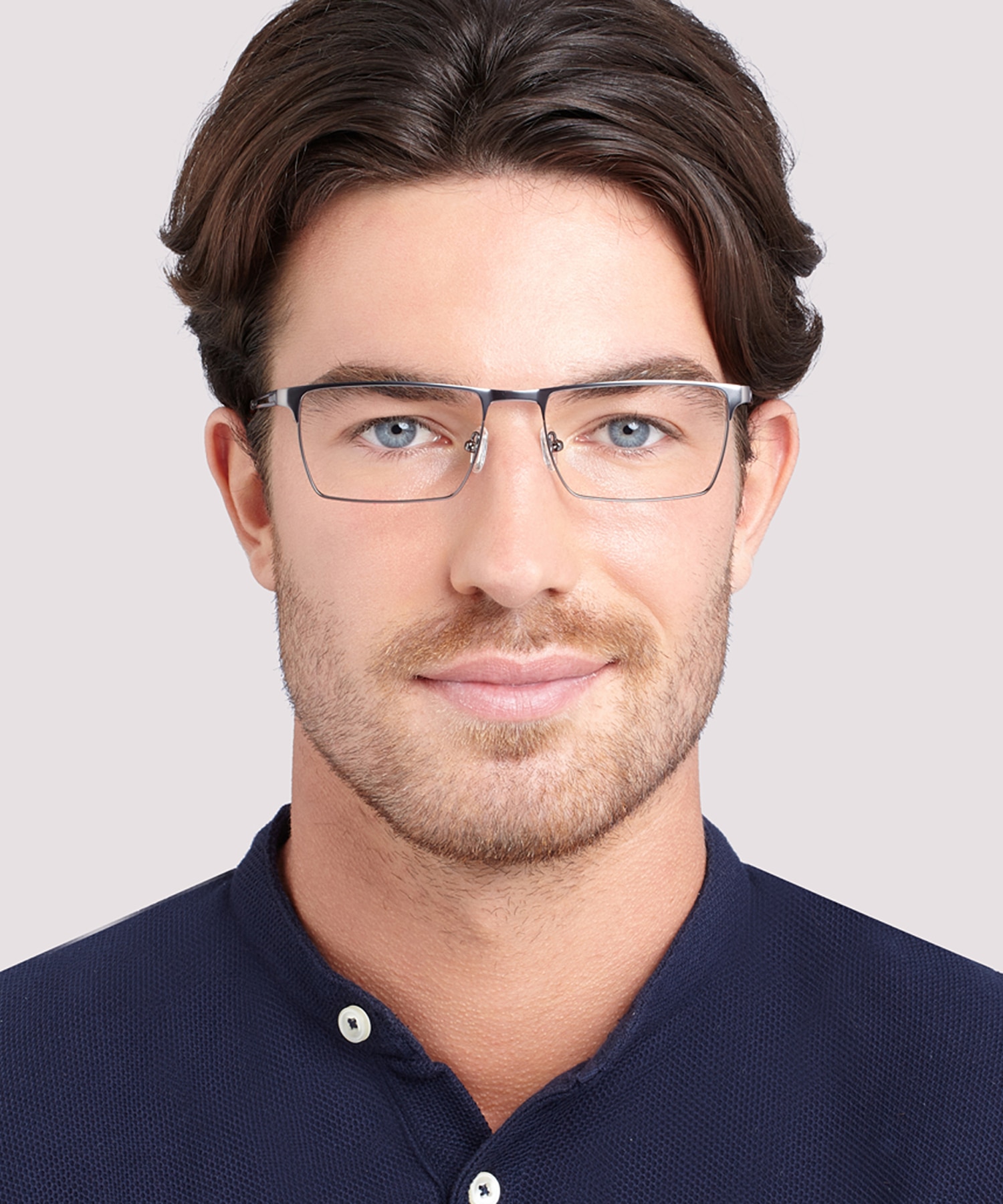 Abraham Matte Gunmetal MetalEyeglass Frames for Men for Glasses Direct