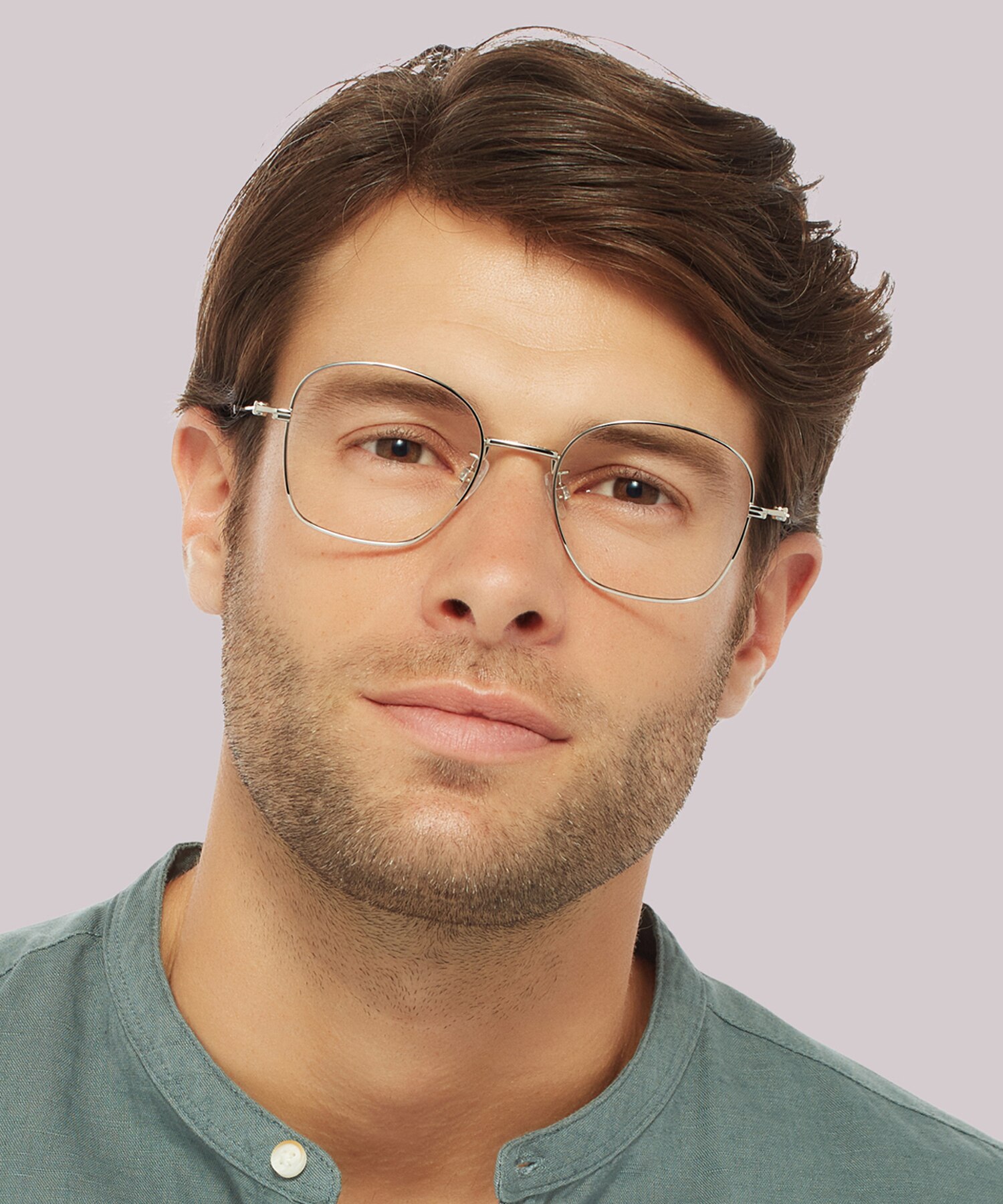 TJ 0072/F Silver MetalEyeglass Frames for Men for Glasses Direct