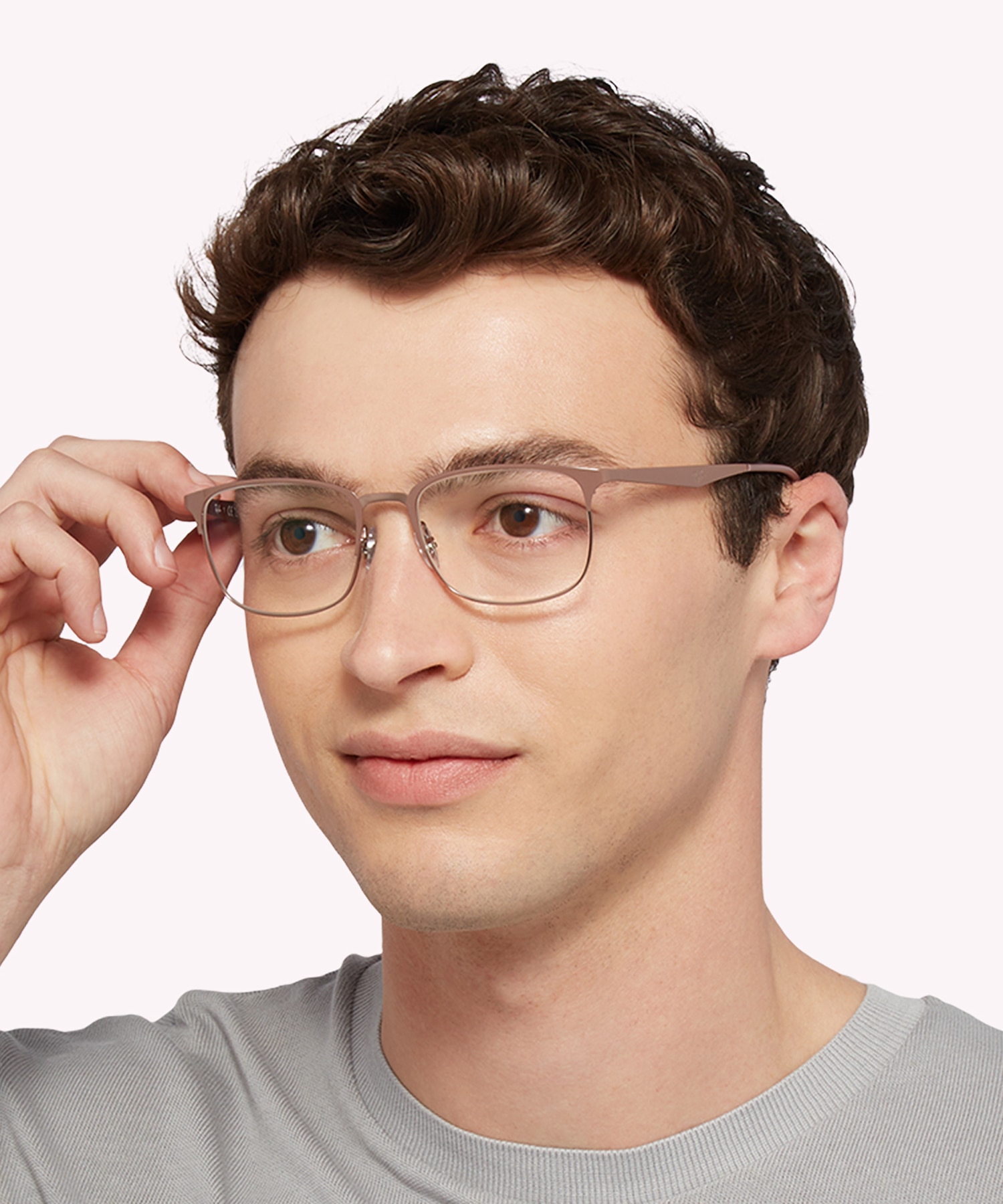 RB6421 Optics Beige On Copper MetalEyeglass Frames for Men for Glasses Direct