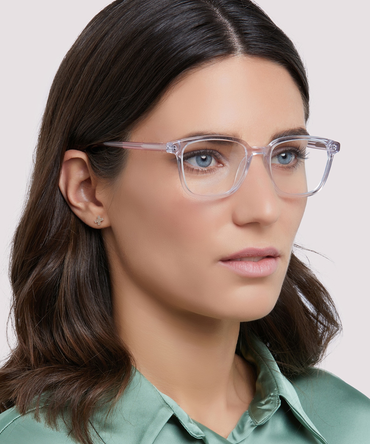 Cooper Clear Crystal PlasticEyeglass Frames for Women for Glasses Direct