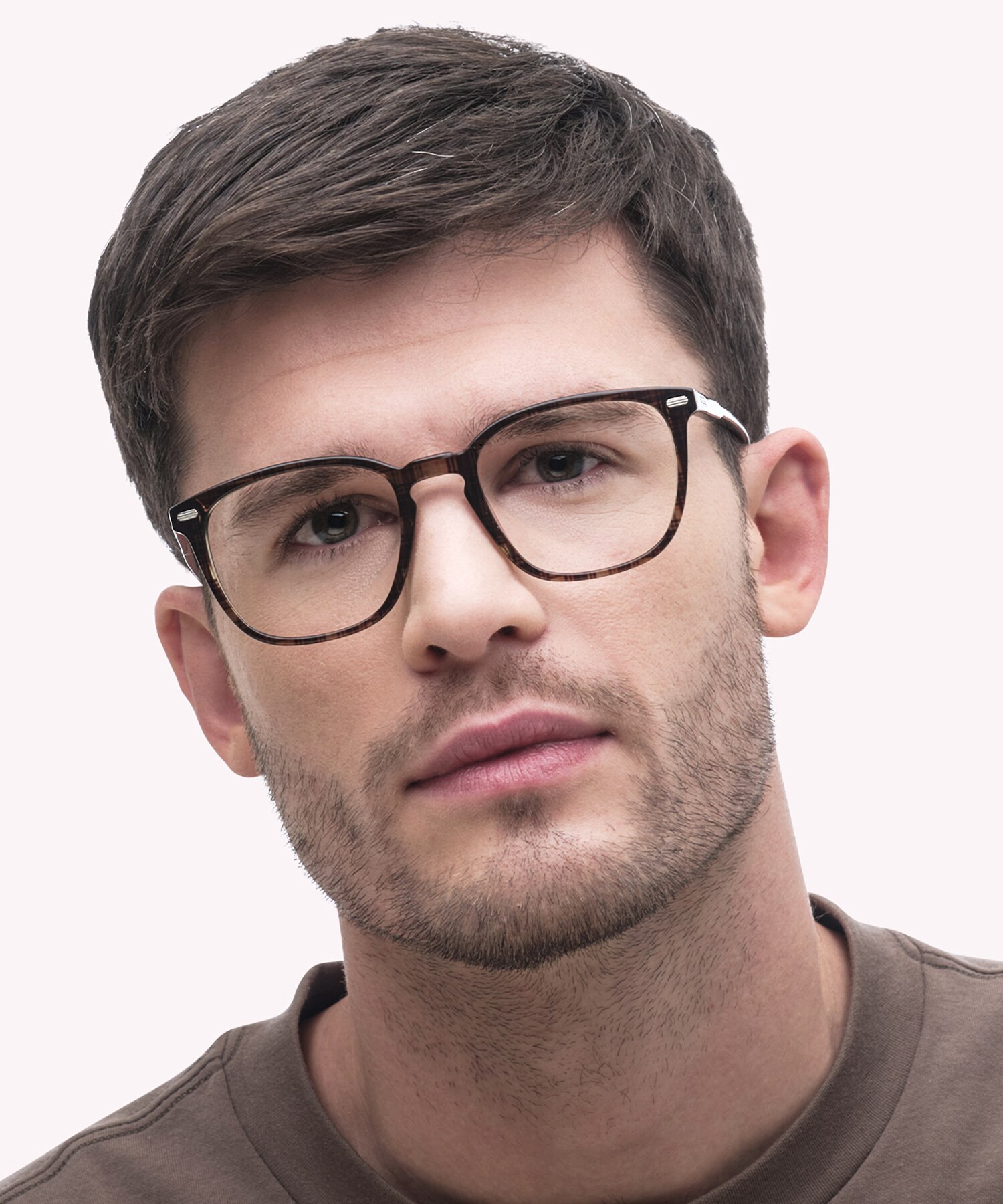 Harlesden Crystal Brown Tartan AcetateEyeglass Frames for Men for Glasses Direct