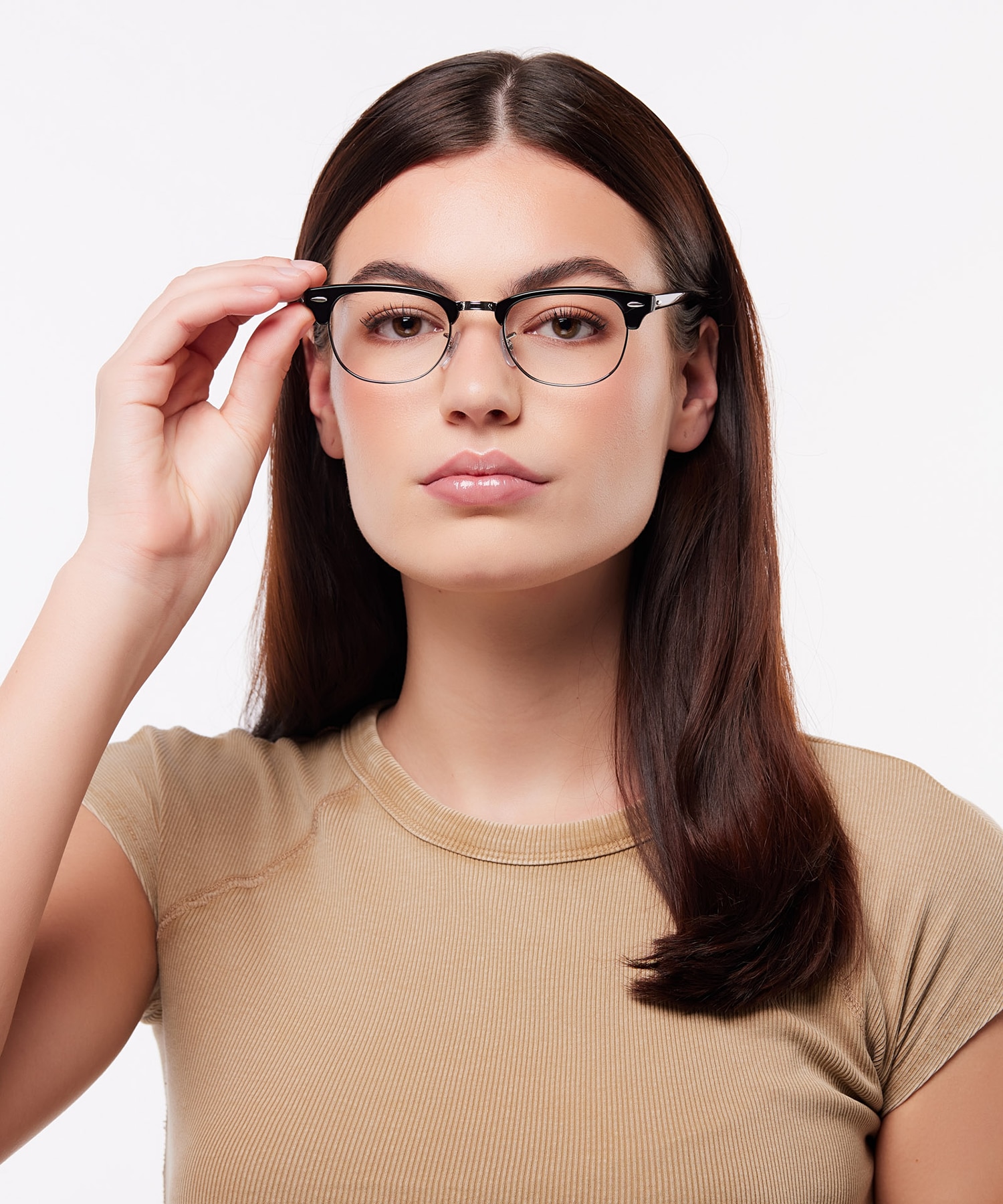 RB5154 Black On Silver AcetateEyeglass Frames for Women for Glasses Direct