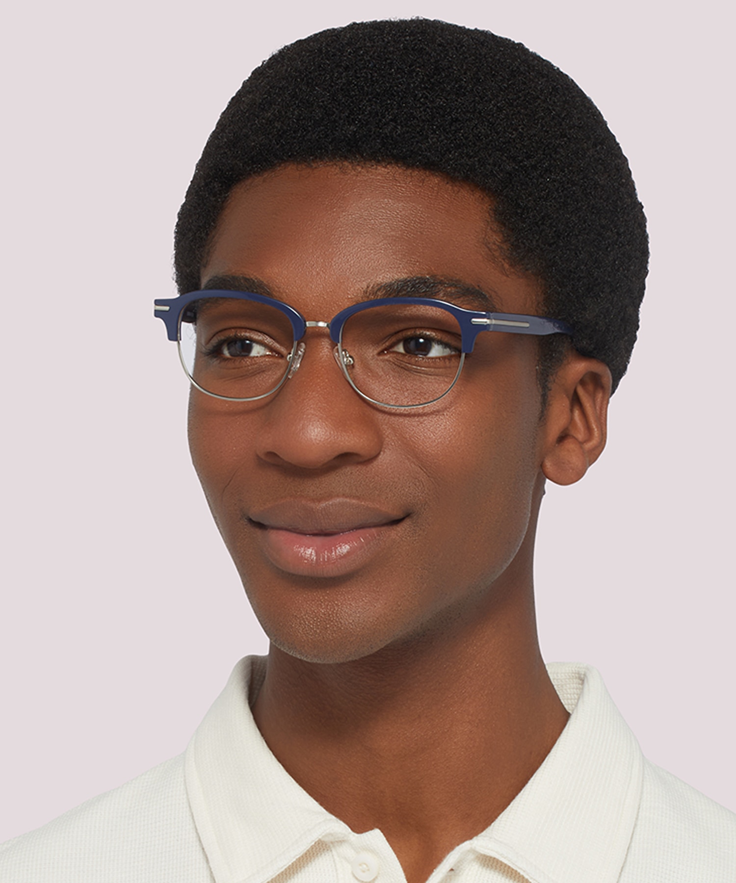 Grange Solid Navy Blue MetalSunglass Frames for Men for Glasses Direct