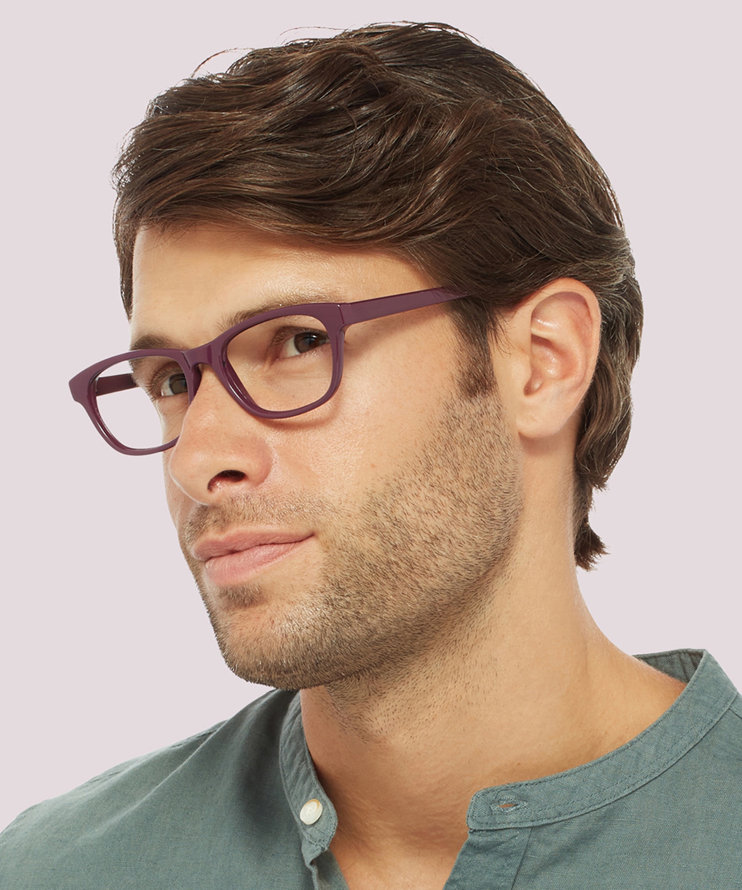 Damica Purple PlasticEyeglass Frames for Men for Glasses Direct