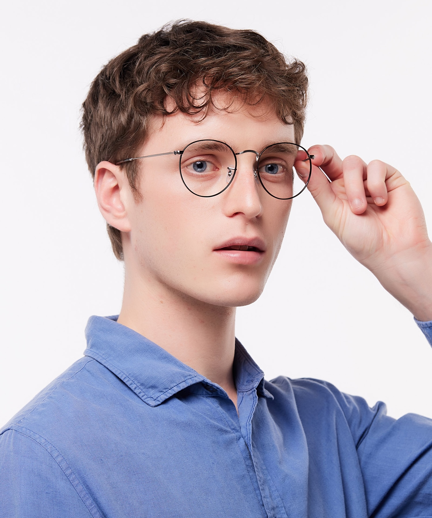 Round Metal Optics Havana On Gunmetal MetalEyeglass Frames for Men for Glasses Direct