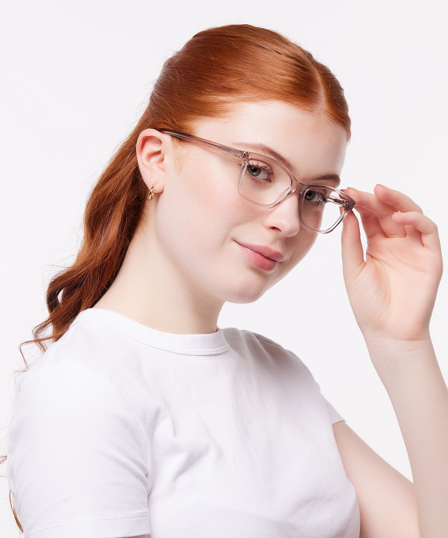 Kara Crystal Light Pink PlasticEyeglass Frames for Women for Glasses Direct