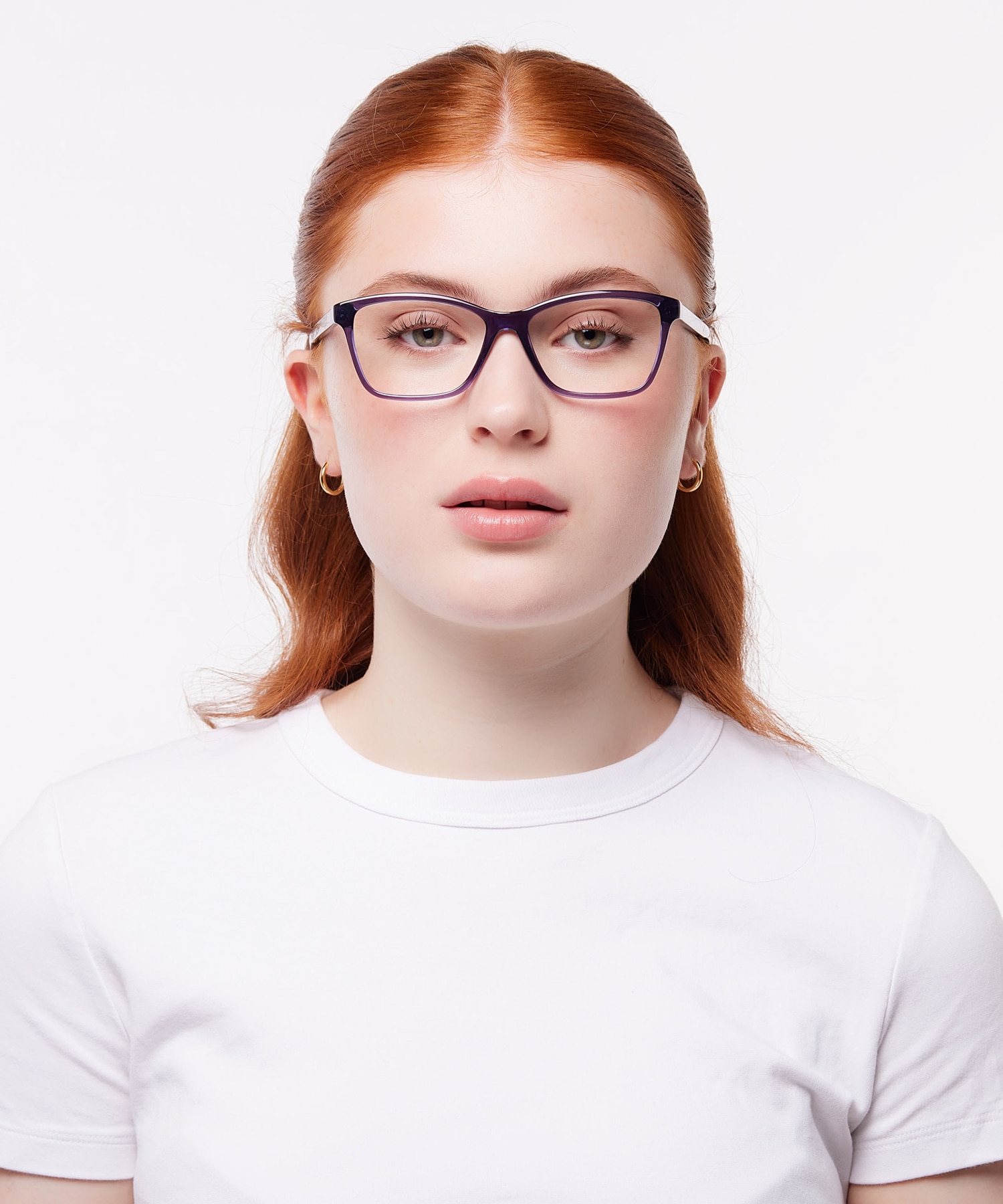 Kara Crystal Purple PlasticEyeglass Frames for Women for Glasses Direct