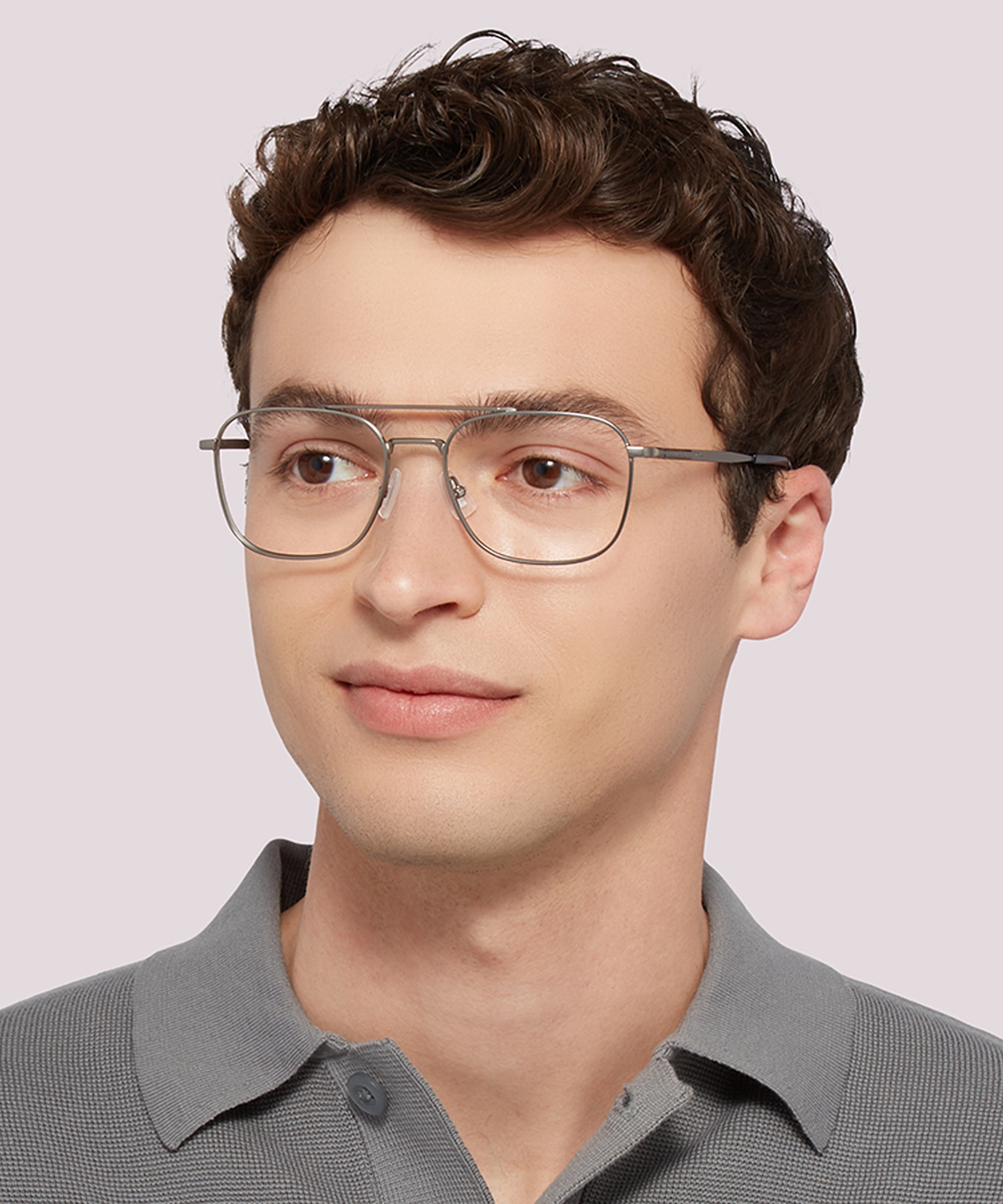 BOSS 1449 Silver Matte MetalEyeglass Frames for Men for Glasses Direct