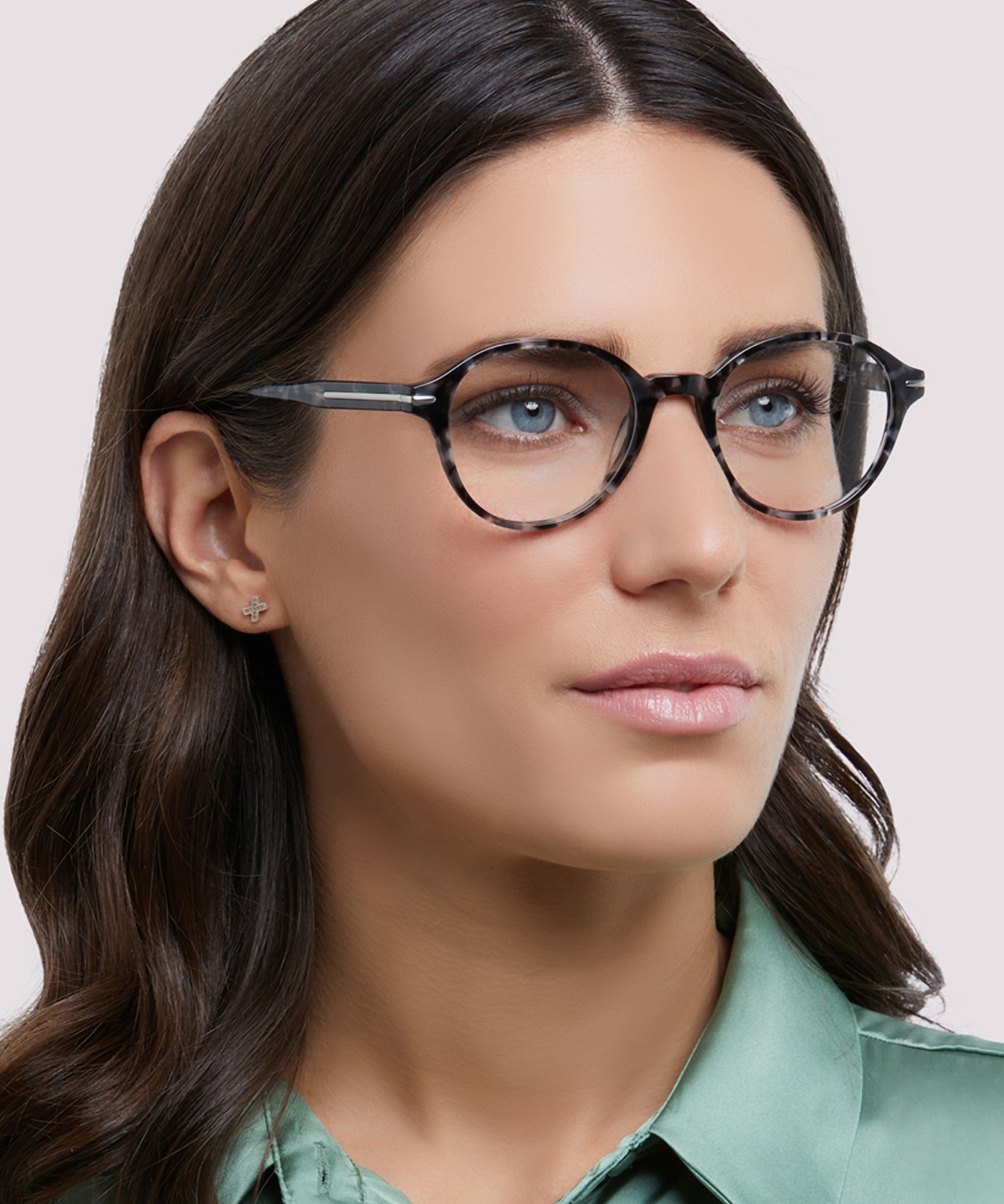 Canary Shiny Grey Havana AcetateEyeglass Frames for Women for Glasses Direct