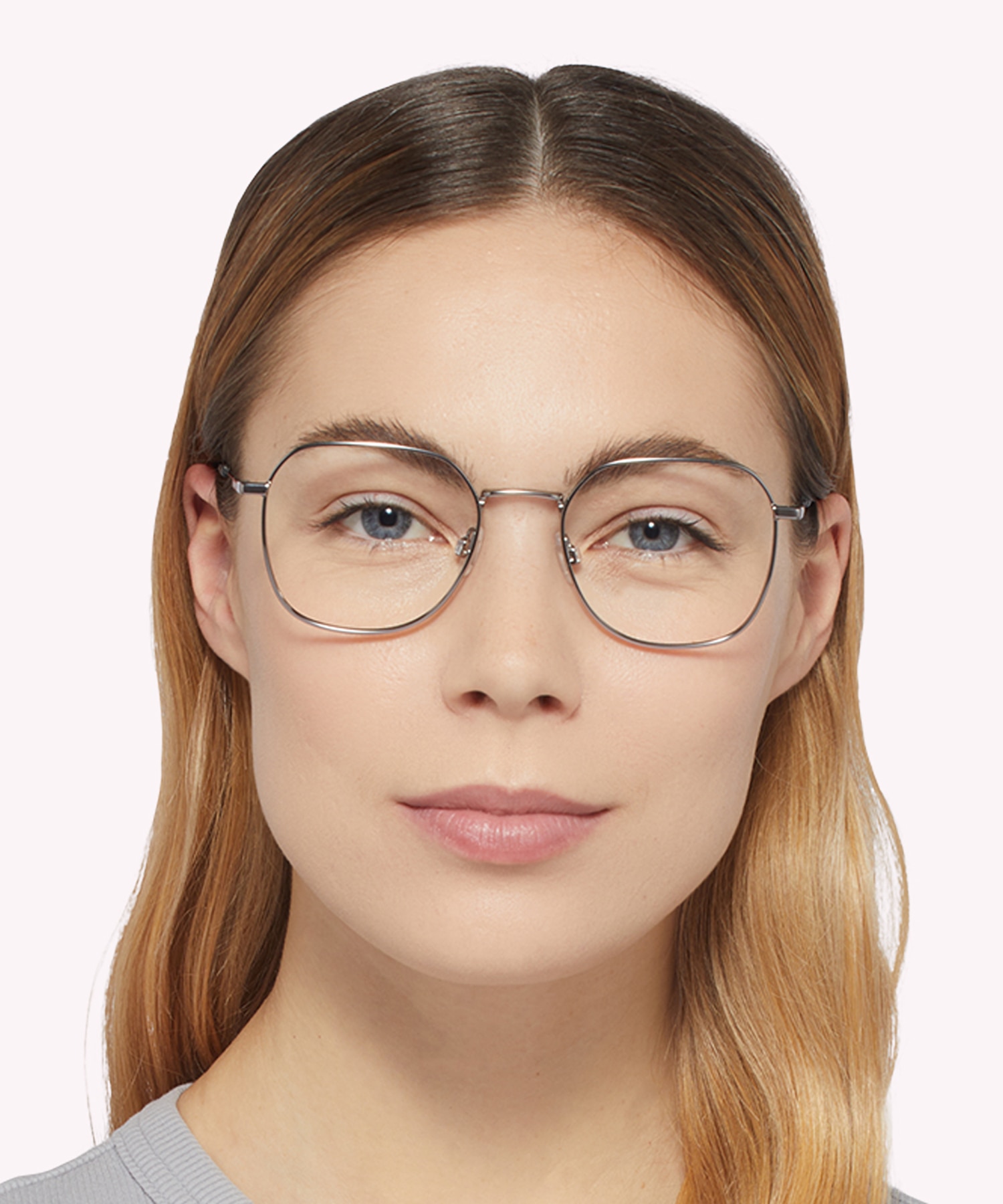 TJ 0091 Silver MetalEyeglass Frames for Women for Glasses Direct