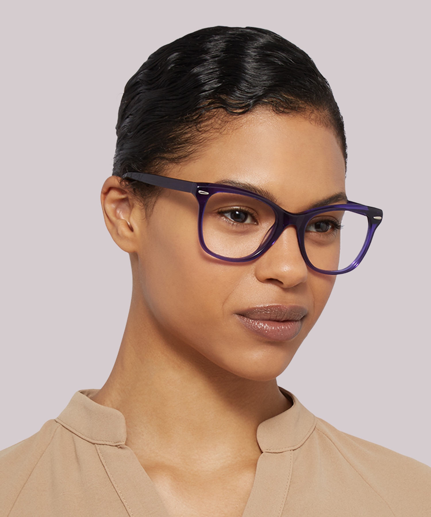 Grazia Crystal Purple AcetateEyeglass Frames for Women for Glasses Direct