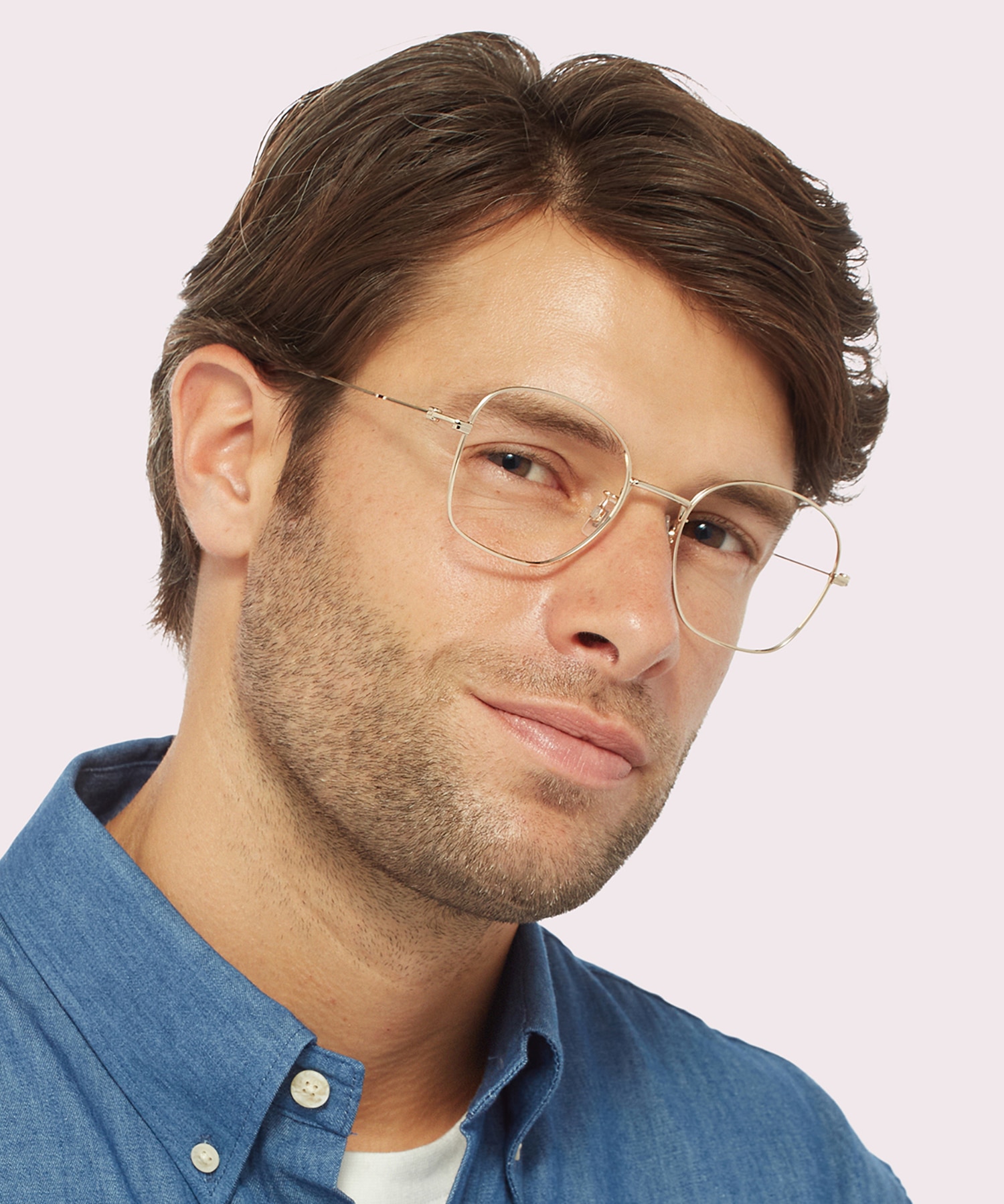 TJ 0072/F Gold MetalEyeglass Frames for Men for Glasses Direct