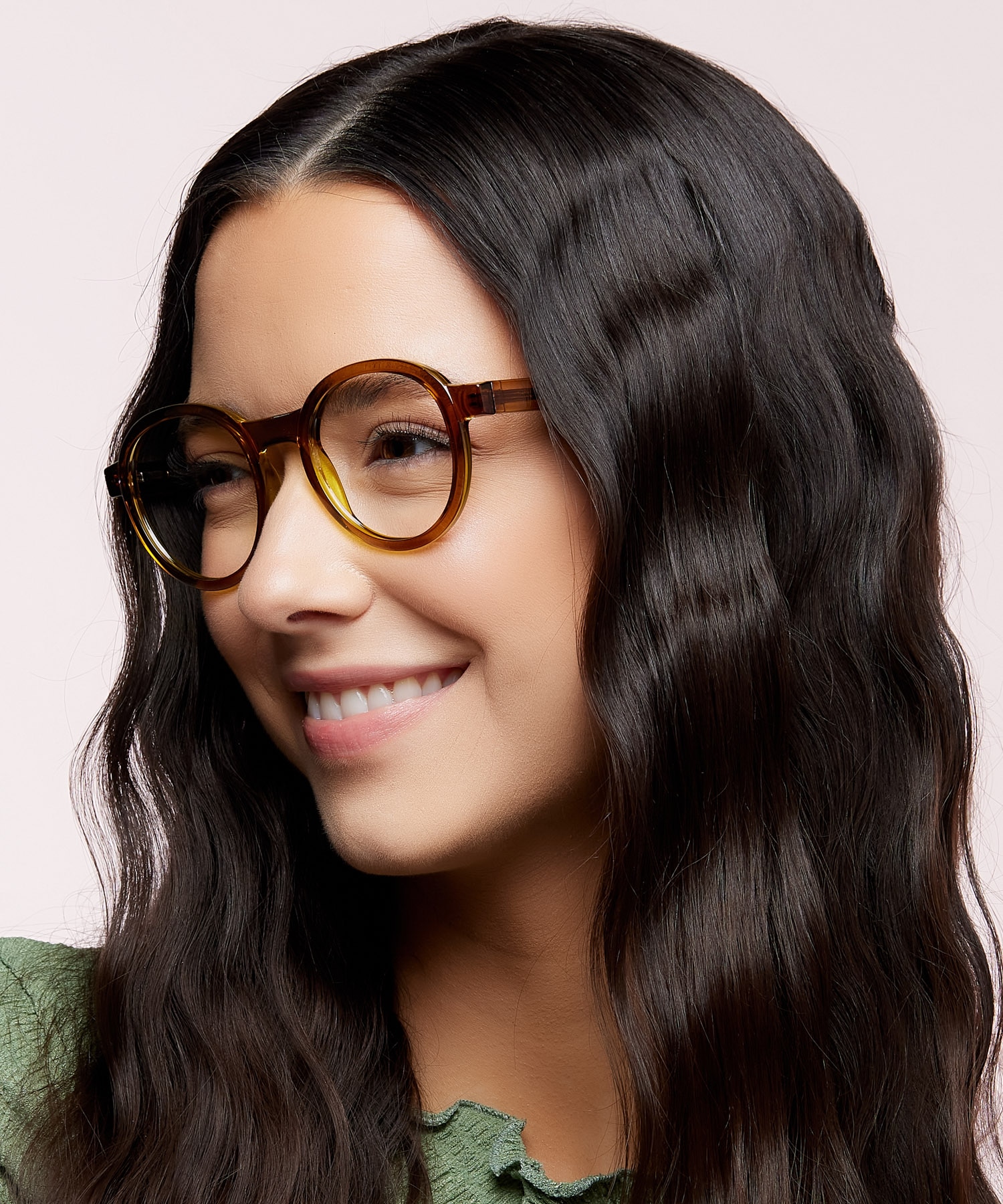 Joby Crystal Brown & Crystal Yellow PlasticEyeglass Frames for Women for Glasses Direct