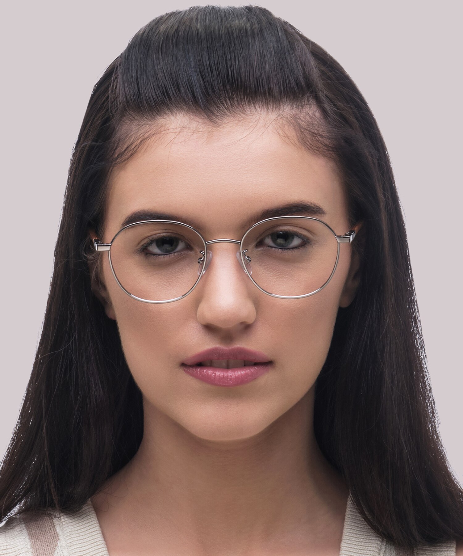 PLD D456/G Silver Shiny MetalEyeglass Frames for Women for Glasses Direct