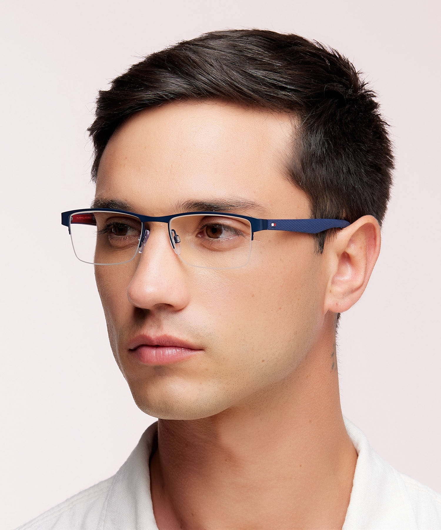 TH 2047 Red Blue MetalEyeglass Frames for Men for Glasses Direct