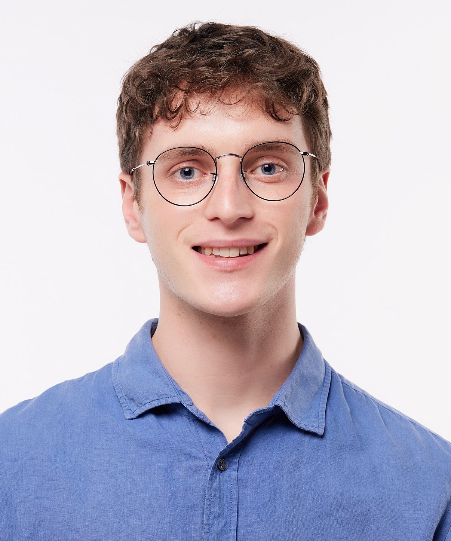 Round Metal Optics Havana On Gunmetal MetalEyeglass Frames for Men for Glasses Direct