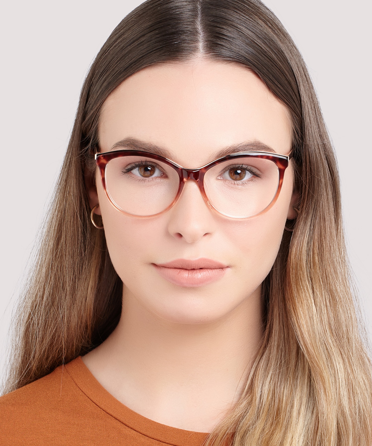 Beatrice Gradient Brown AcetateEyeglass Frames for Women for Glasses Direct