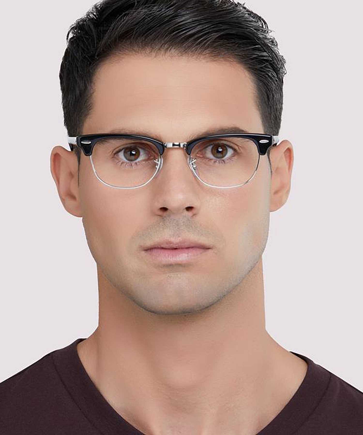 RB5154 Black On Silver AcetateEyeglass Frames for Men for Glasses Direct