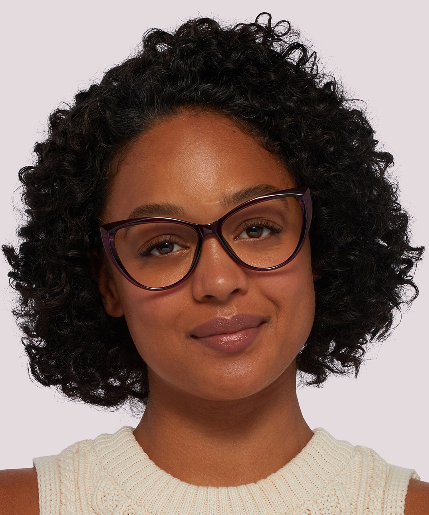 Freya Crystal & Purple PlasticEyeglass Frames for Women for Glasses Direct