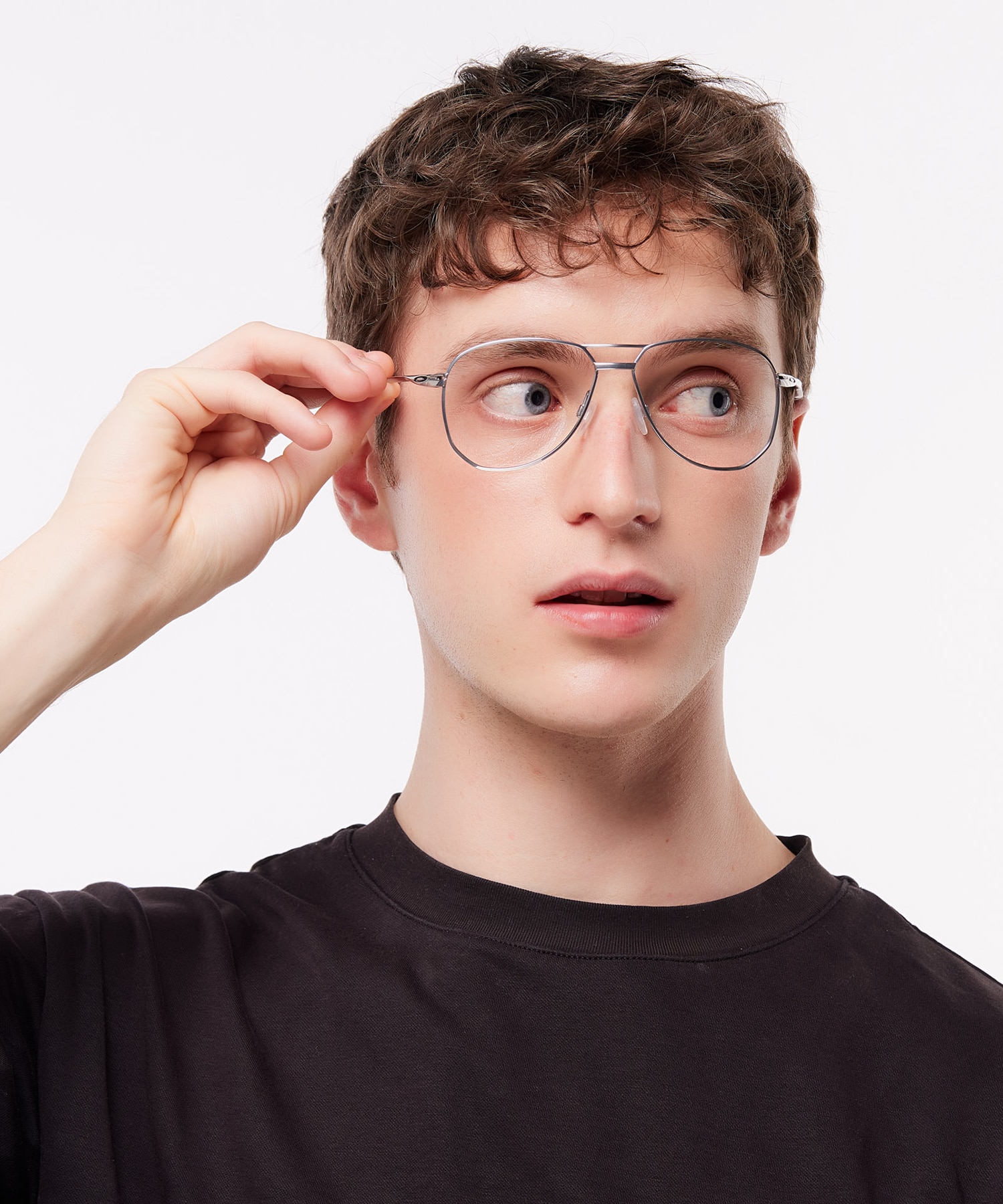 Contrail TI Polished Chrome TitaniumEyeglass Frames for Men for Glasses Direct
