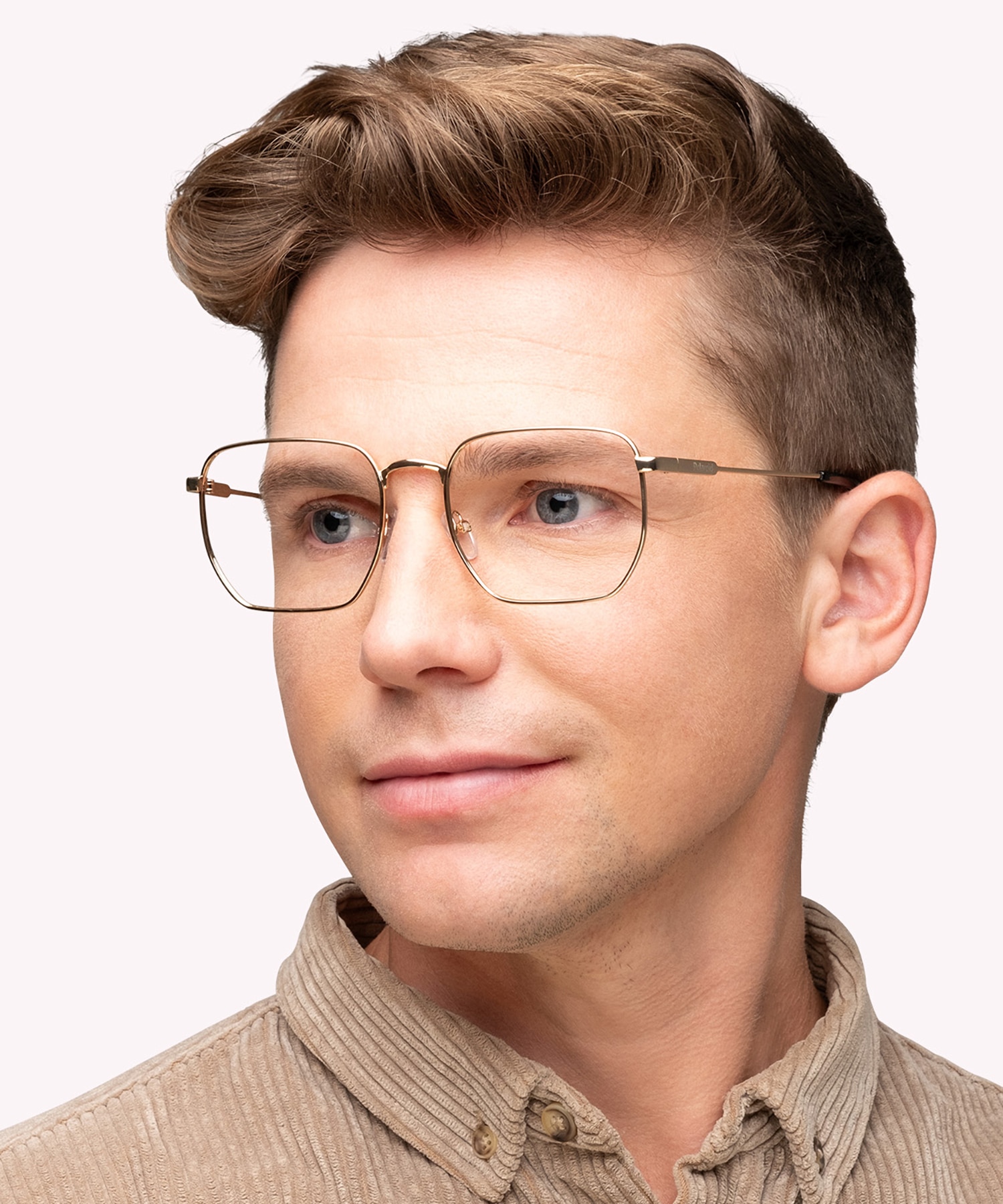 PLD D485 Gold MetalEyeglass Frames for Men for Glasses Direct