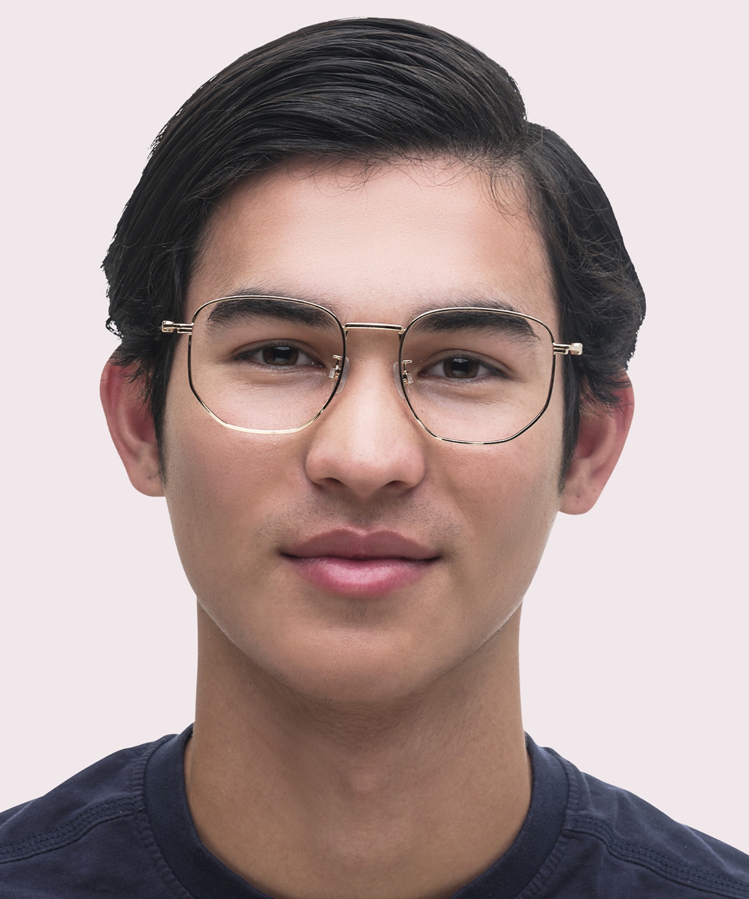 TJ 0076 Gold MetalEyeglass Frames for Men for Glasses Direct