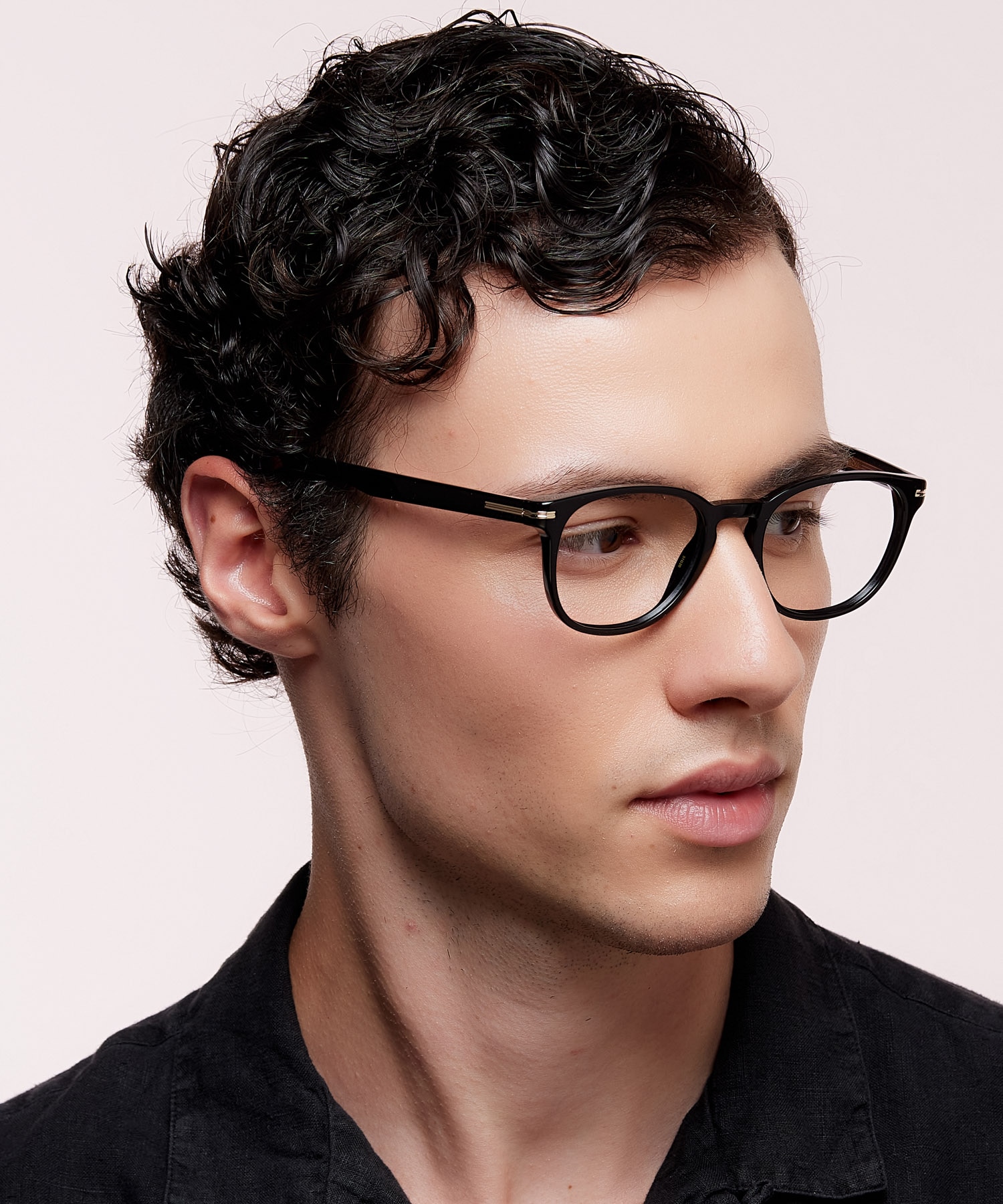 BOSS 1601 Black AcetateEyeglass Frames for Men for Glasses Direct