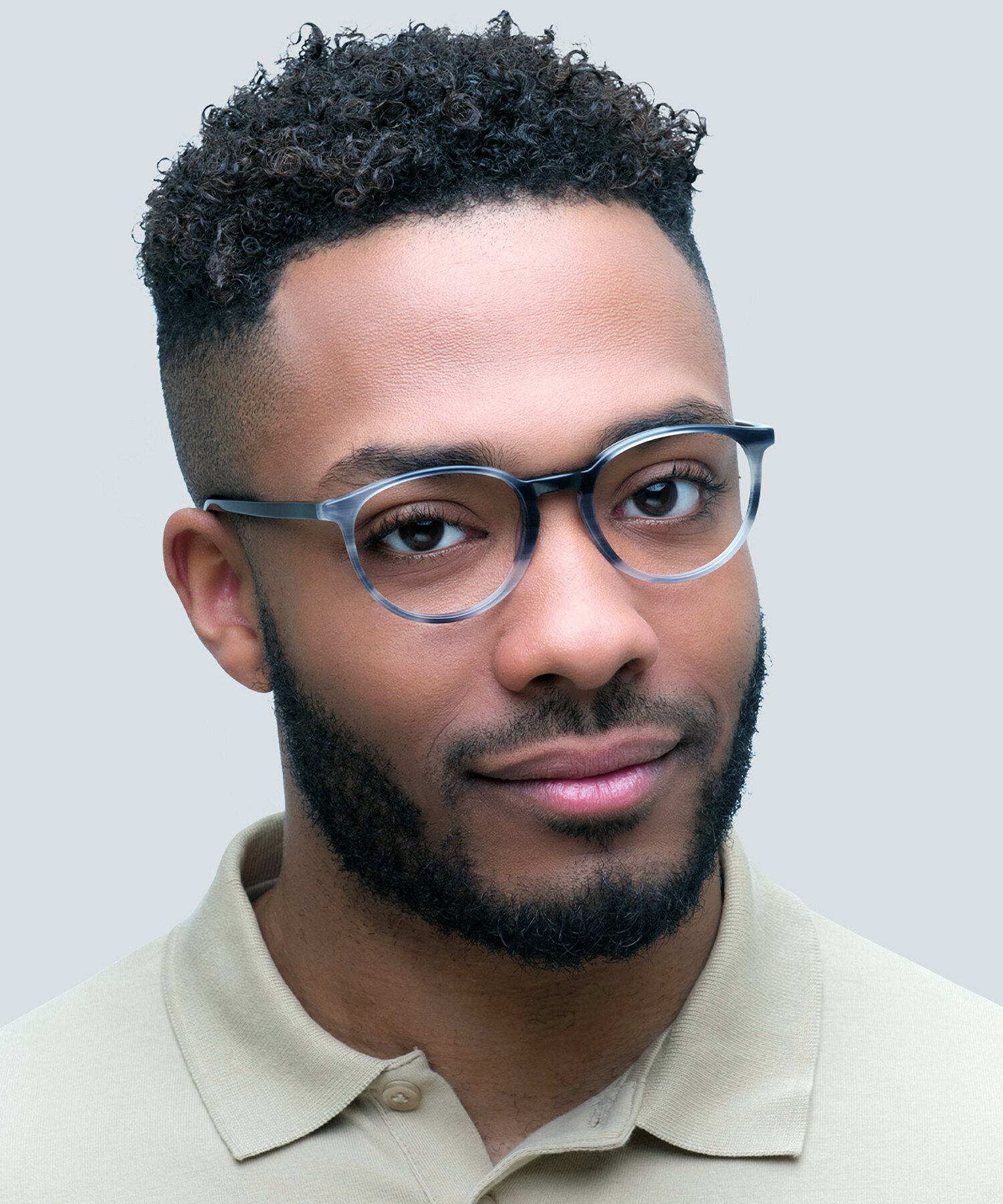 Luna1 Navy Striation AcetateEyeglass Frames for Men for Glasses Direct