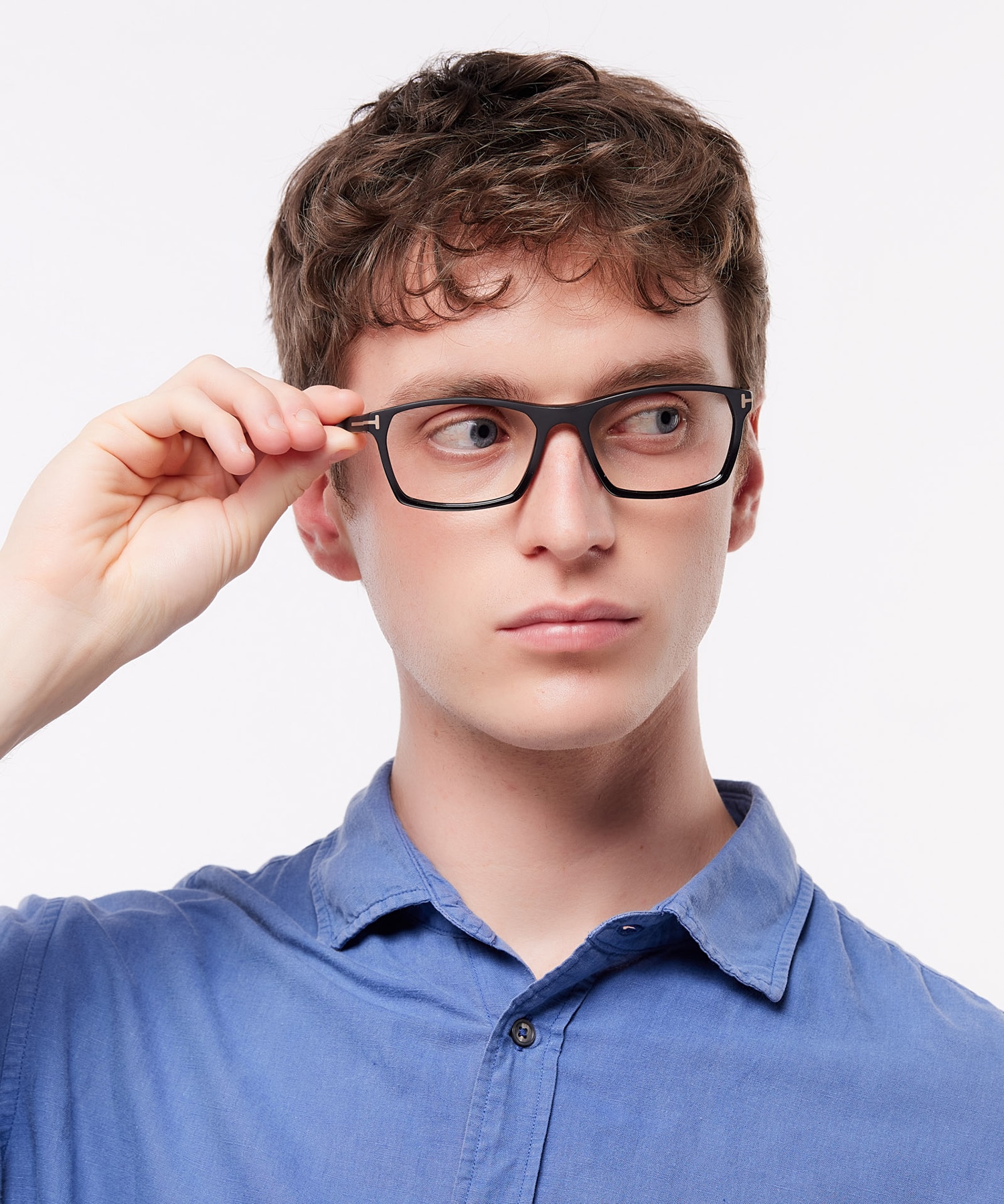 FT5295 Black Matte AcetateEyeglass Frames for Men for Glasses Direct