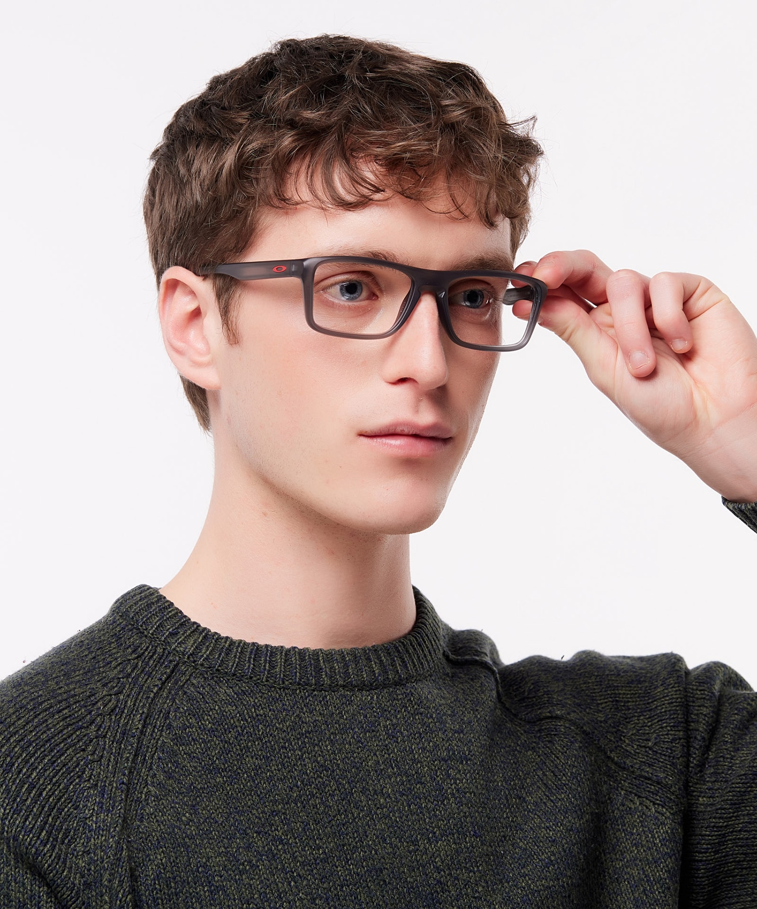 Rafter Satin Grey Smoke PlasticEyeglass Frames for Men for Glasses Direct
